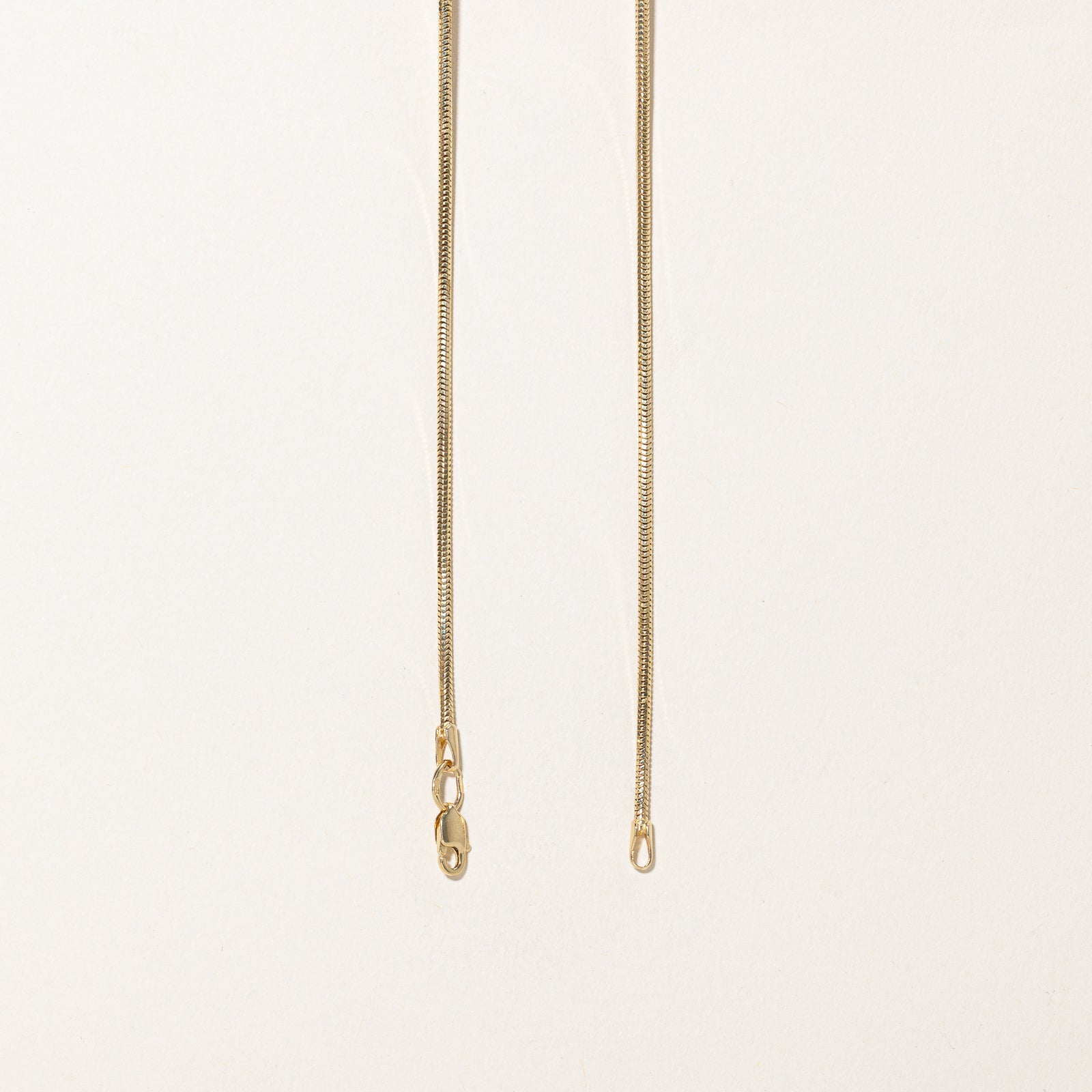 14K Yellow Gold Snake Chain Necklace - 1.57mm Thin Dainty Chain - 20 Inch Length - Perfect for Layering, Gift Giving & Everyday Elegance