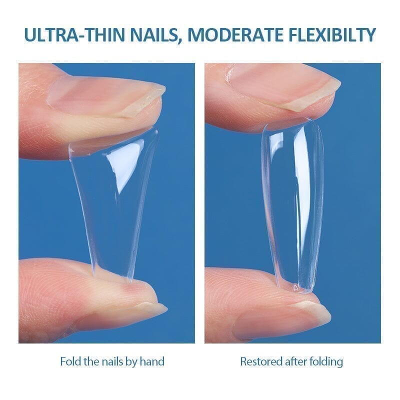 120pcs Square Half Matte Clear False Nail Tips - Natural Looking Press On Nails for Salon Quality Manicure at Home | Perfect for Parties, Weddings & Daily Wear