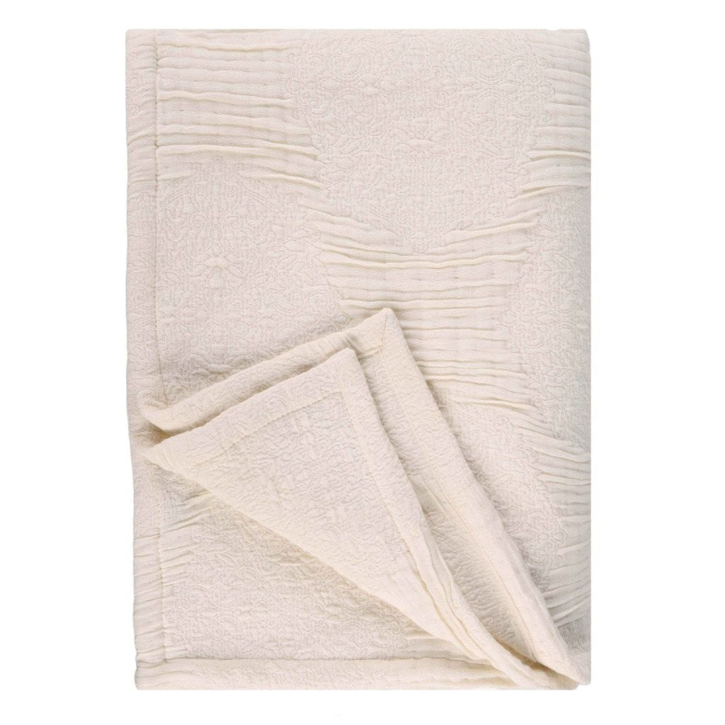 Tanta Cotton Medium Weight Crinkle Woven Coverlet - Soft & Breathable Bedspread for All Seasons | Perfect for Bedroom Decor, Guest Rooms & Cozy Home Styling