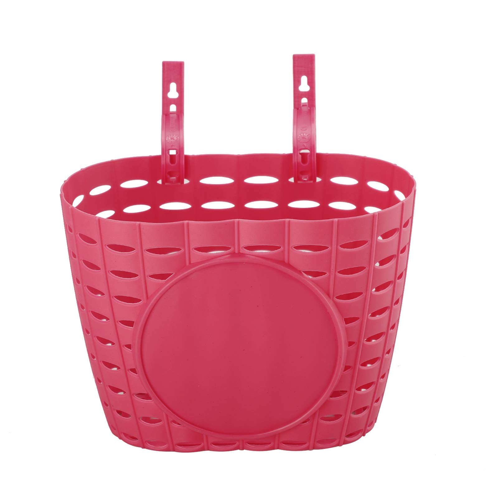 Sogaml Kids Bike Basket - Front Handlebar Storage Basket for Children's Bicycle, Tricycle & Scooter - 8x6.3x5.9 Inches Pink - Perfect for Outdoor Cycling, Park Rides & School Commutes