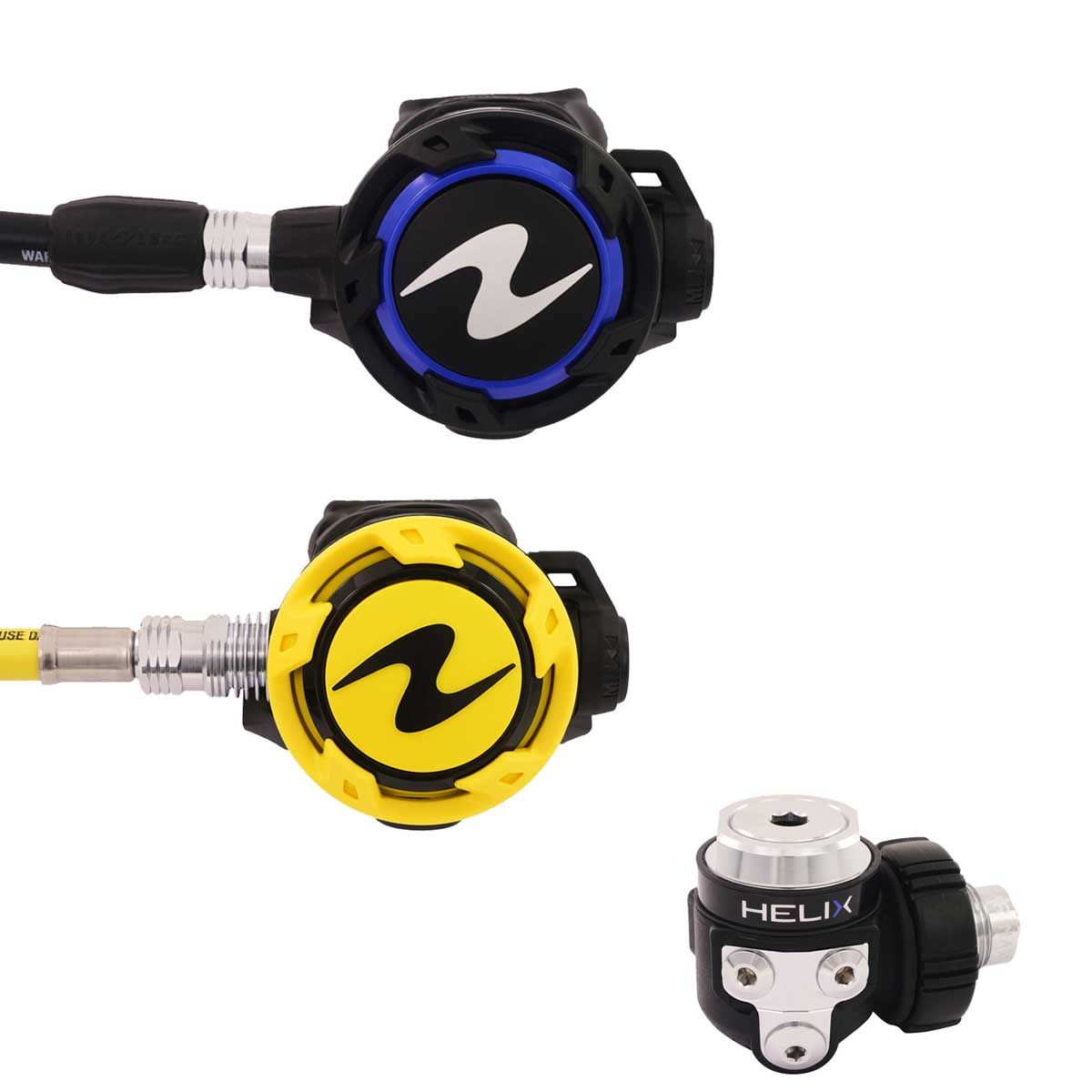 Aqualung Helix Scuba Diving Regulator with Octopus - Premium First & Second Stage Dive Gear for Underwater Adventures