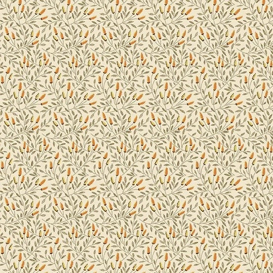 Lady Tulip Edyta Sitar A188N Buds and Vines Natural Floral Fabric - Perfect for Quilting, Home Decor & DIY Craft Projects