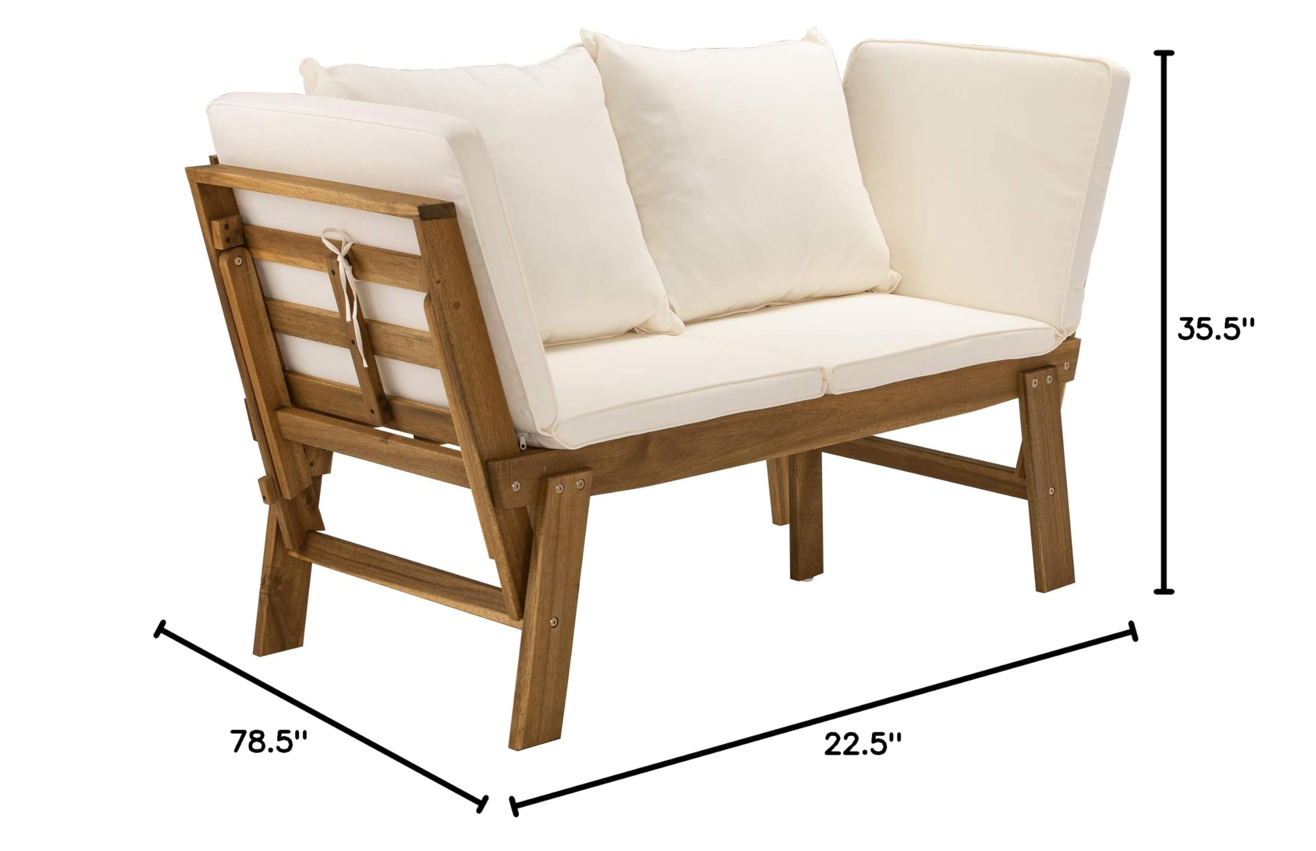 SEI Furniture Dolavon Outdoor Lounge Chair - Waterproof White Patio Chair for Poolside, Garden, and Backyard Relaxation | Comfortable All-Weather Resin Wicker Furniture