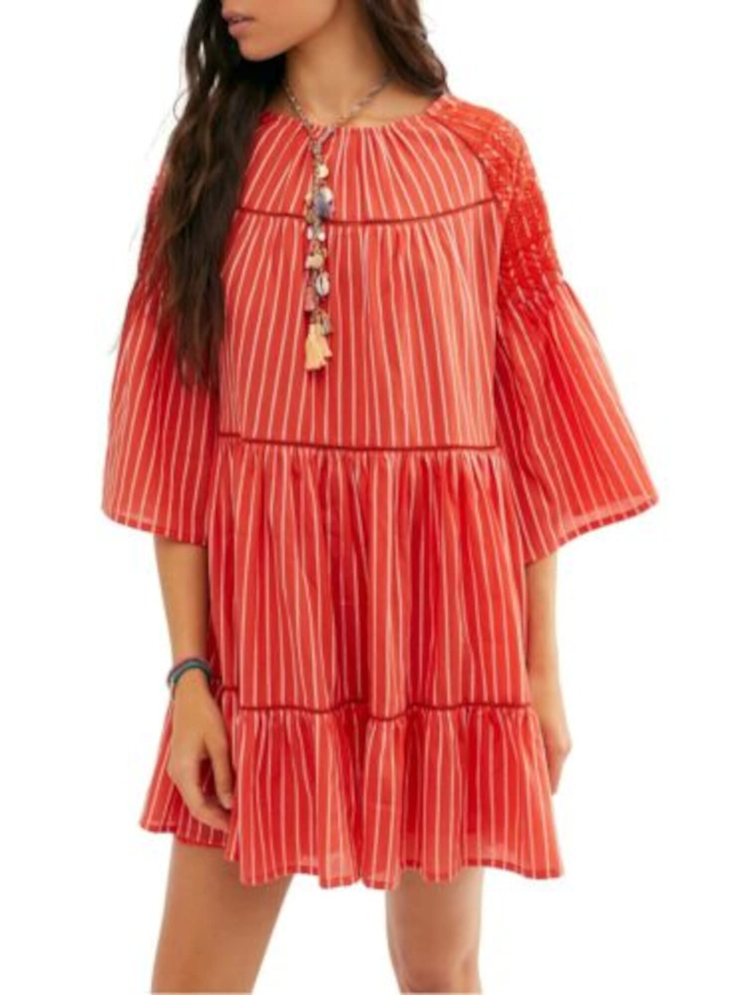 Free People Women's Lola Embroidered Mini Dress - Floral Boho Summer Dress for Beach, Party & Vacation | Lightweight & Comfortable