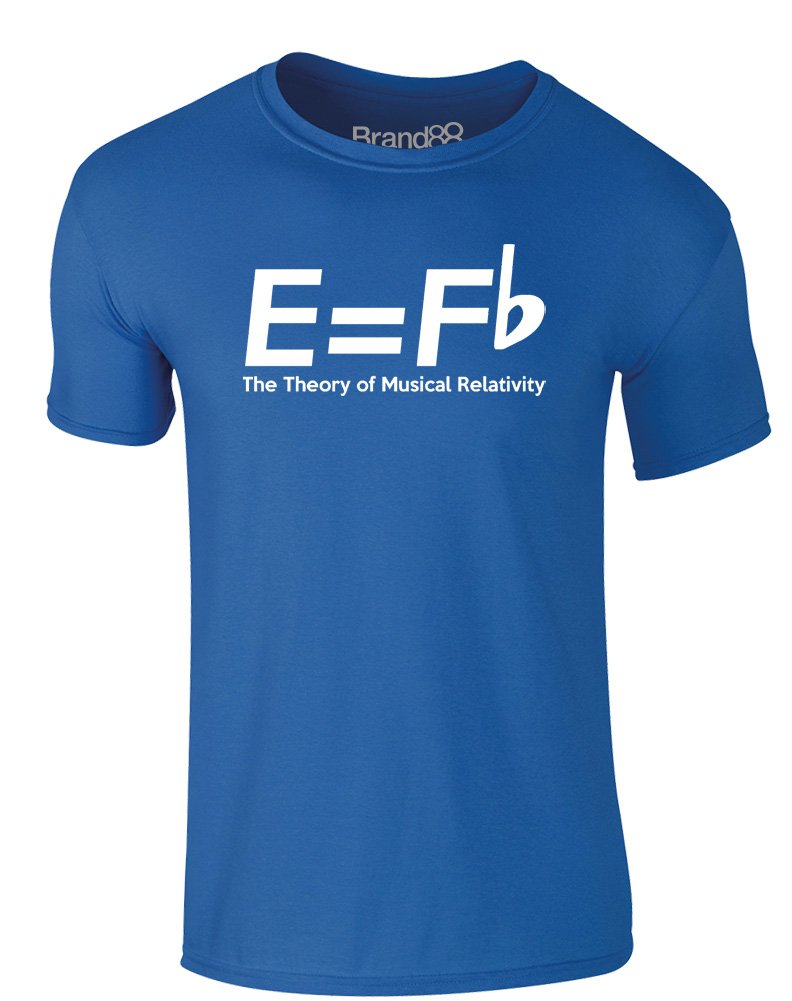 Brand88 - The Theory of Musical Relativity T-Shirt for Adults | Casual Wear, Music Lovers Gift, Concert Outfit