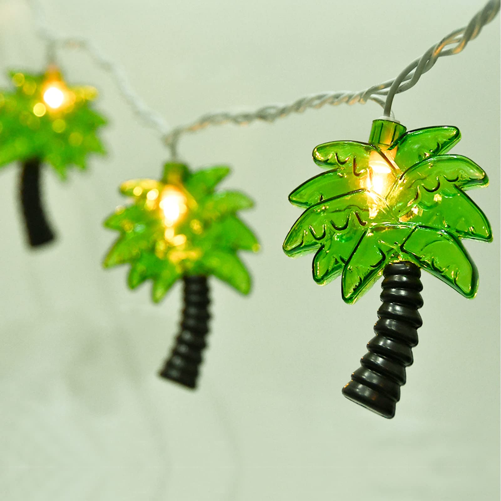 SUNSGNE 8.5Ft Outdoor Palm Tree String Lights - Waterproof Patio Lights for Summer, Beach Party Decor, Tropical Theme Party, Indoor/Outdoor Decorative Lighting - Perfect for Backyard, Wedding, Birthday & Holiday Decorations