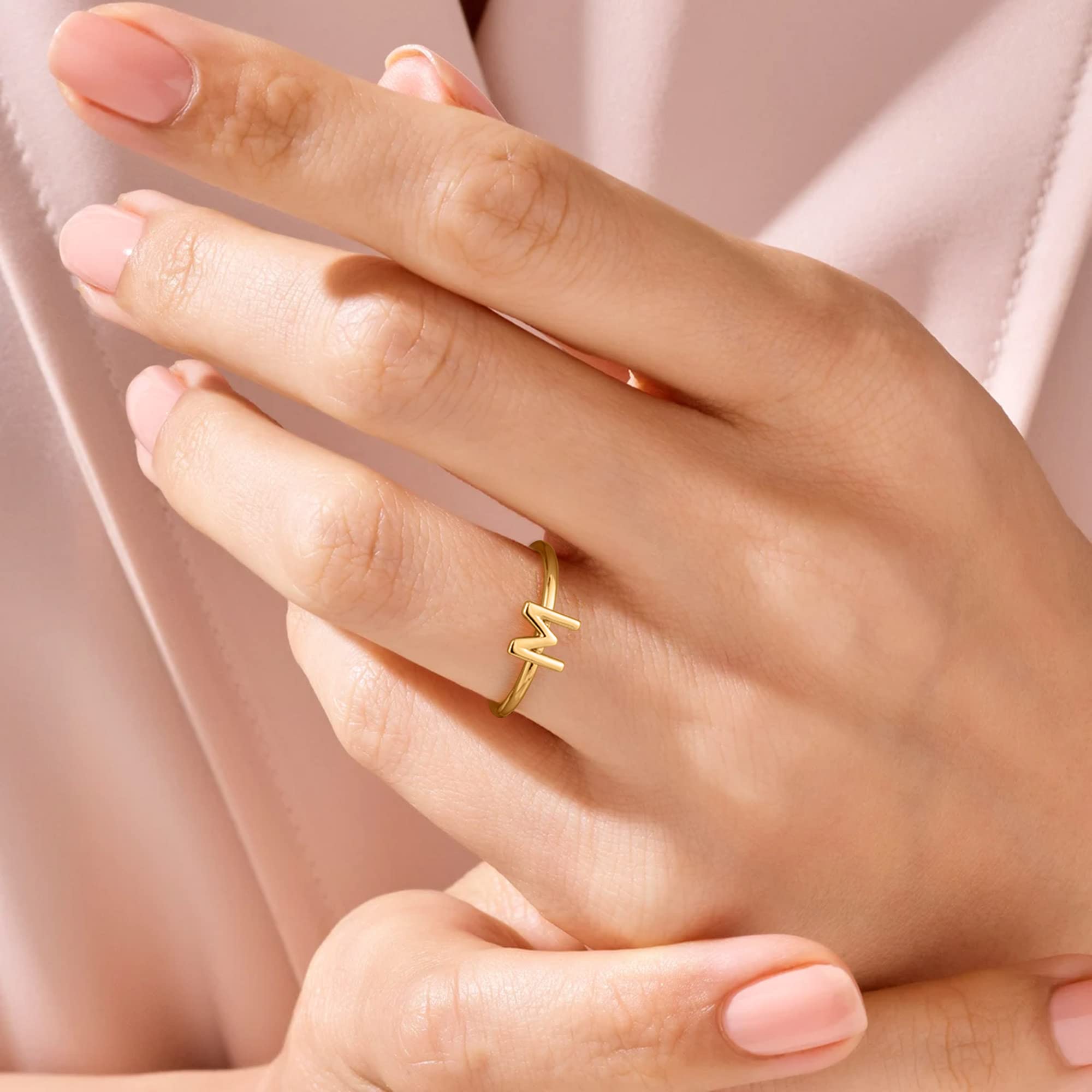 925 Sterling Silver Rings for Women - Adjustable Initial & Stackable Rings - Dainty Jewelry Gifts for Her - Perfect for Everyday Wear, Layering & Special Occasions