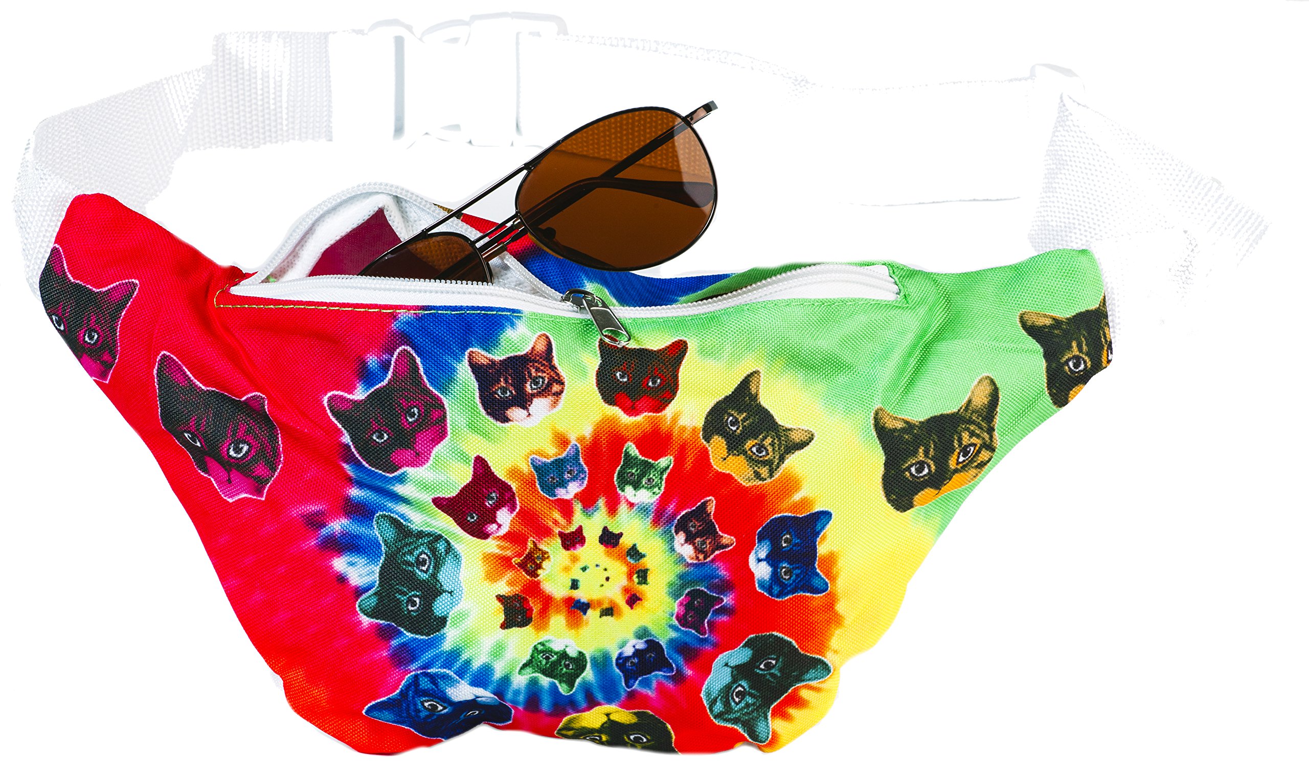 Funny 3D Cat Fanny Pack for Women & Men - Cute Cat Lover Waist Bag for Hiking, Travel & Festivals