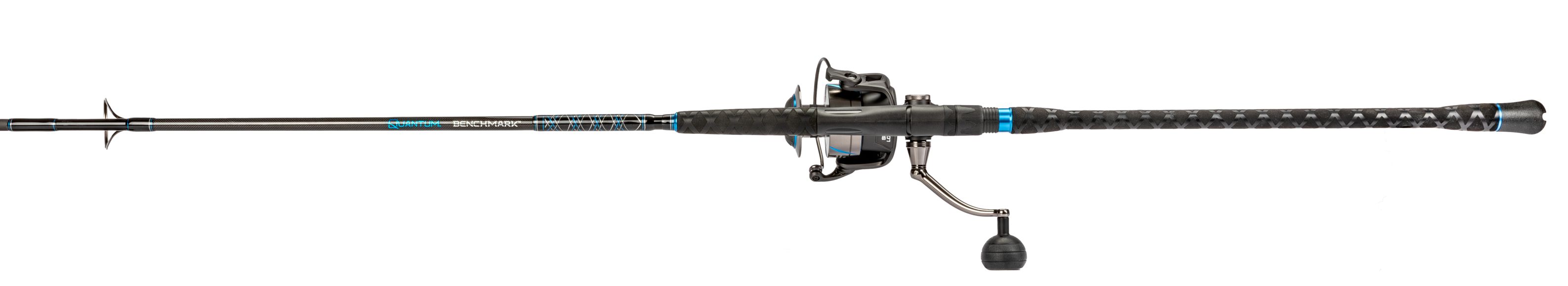 Quantum Benchmark Spinning Combo - Premium Fishing Rod and Reel Combo for Freshwater & Saltwater Anglers | Perfect for Bass, Trout, and Walleye Fishing | Ideal for Shoreline, Boat, and Kayak Fishing Adventures