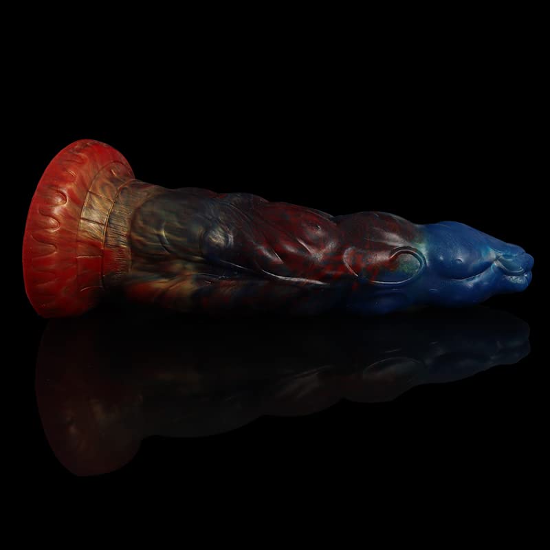 BeHorny Liquid Silicone Dildo - Realistic Alien/Fido Design with Strong Suction Cup | Adult Sex Toy for Couples & Solo Play | Perfect for BDSM, Roleplay & Bedroom Fun