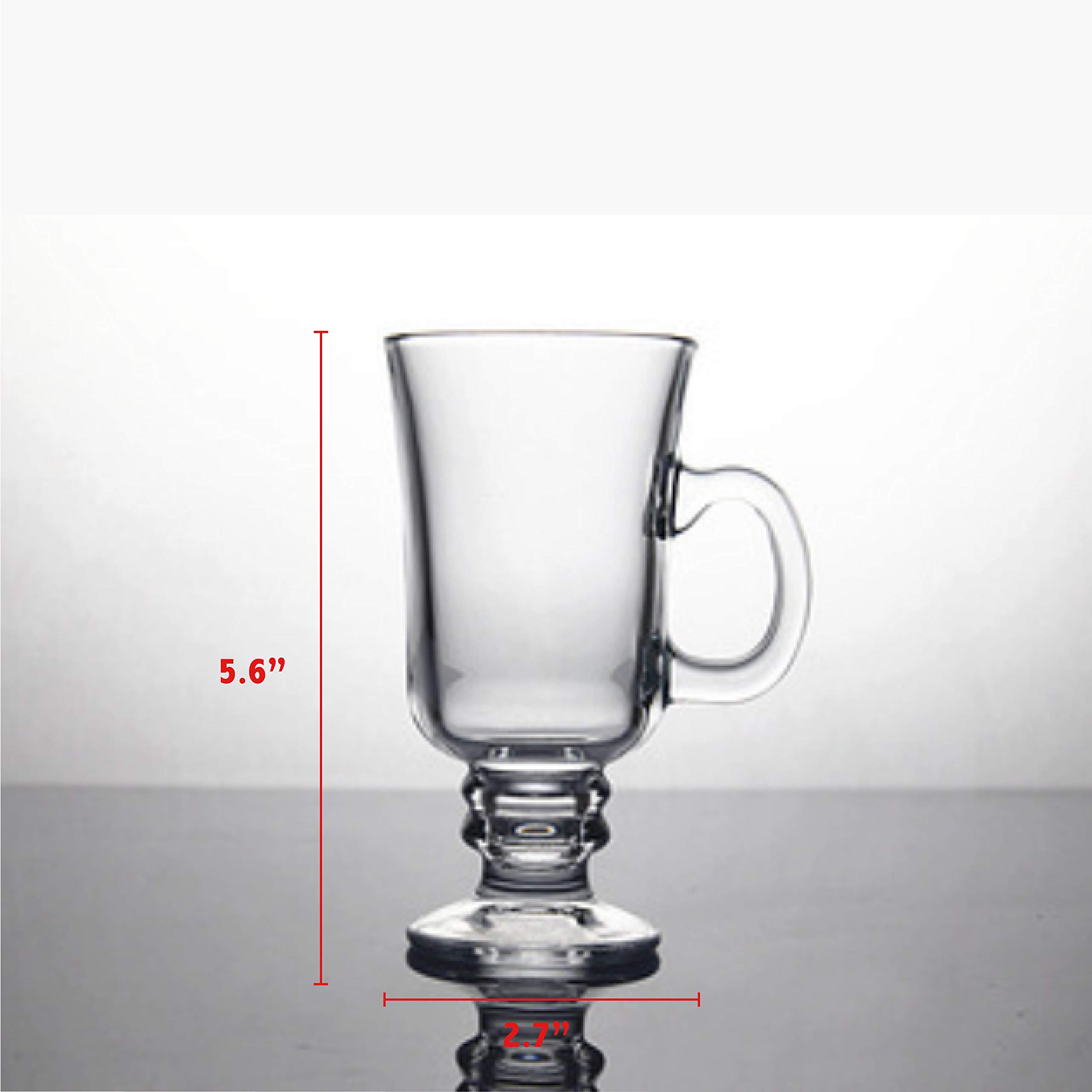 Lead-Free Crystal Glass Set for Coffee, Tea & Mulled Wine - 2-Piece Elegant Drinkware for Entertaining & Home Decor