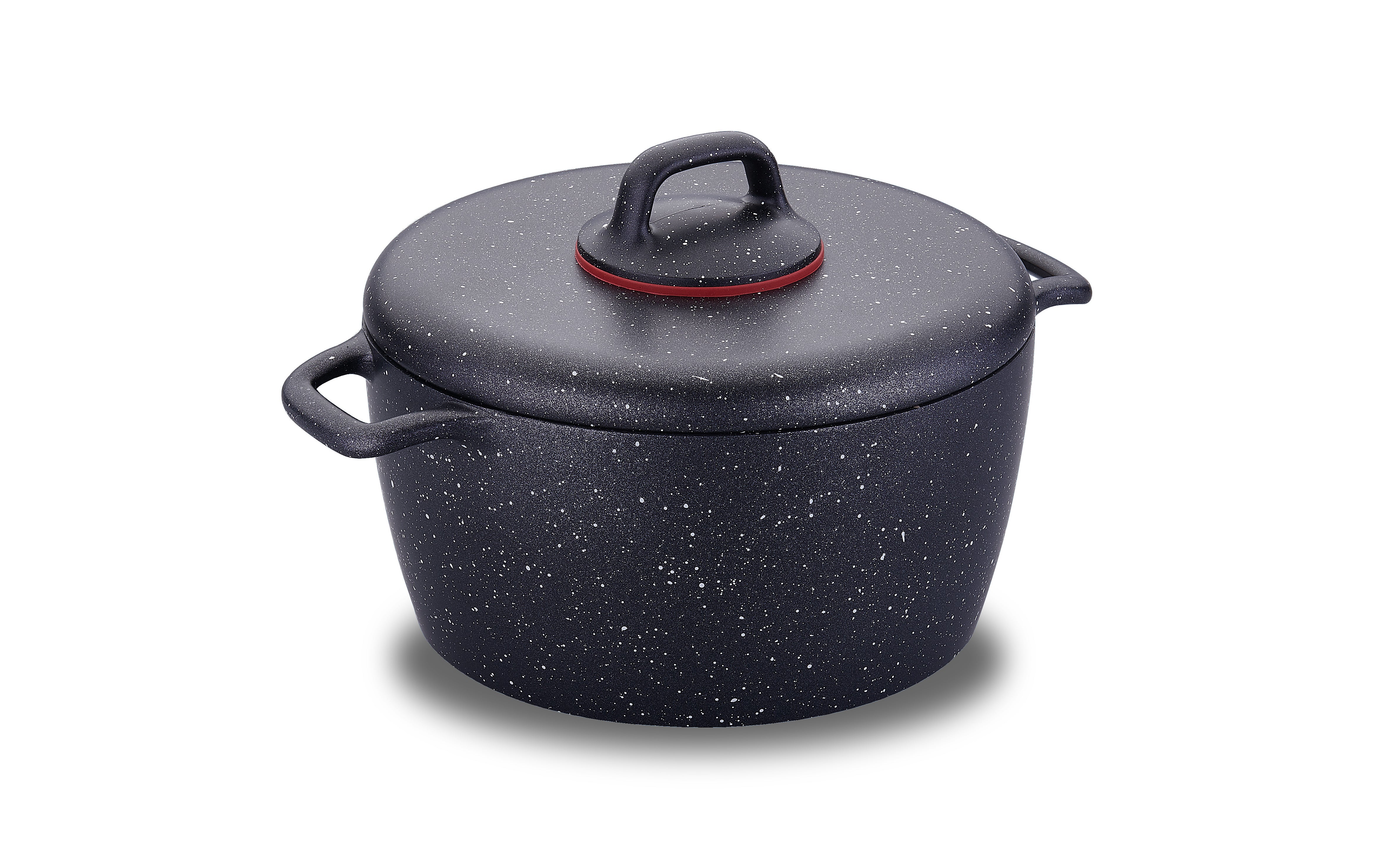 5.0L Cast Aluminum Cooking Pot with Lid - 9.5x4.75 Inches - Heavy Duty Stockpot for Boiling, Stewing & Canning - Perfect for Home Kitchen, Camping & Outdoor Cooking