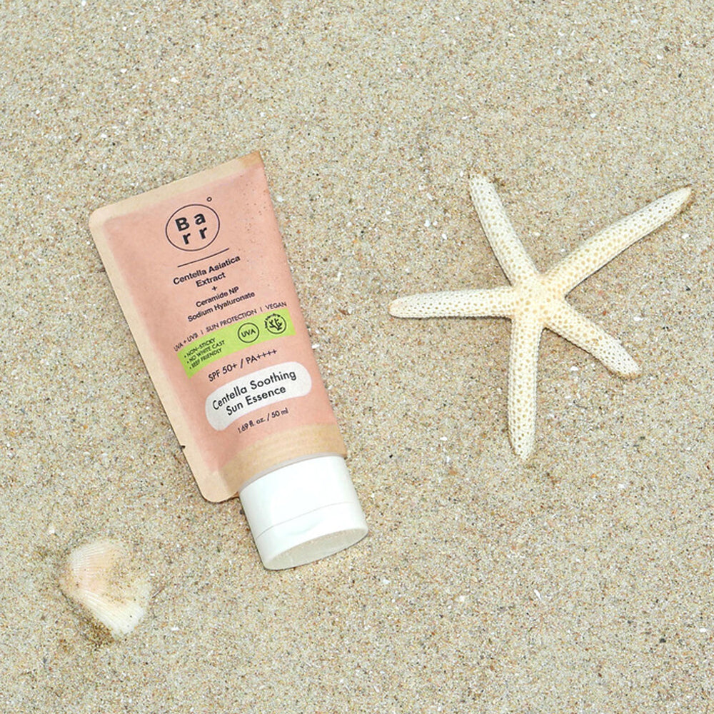 BARR Centella Soothing Sun Essence SPF 50ml - Korean Skincare for Sensitive Skin, Daily Sun Protection & Hydration - Perfect for Outdoor Activities & Travel