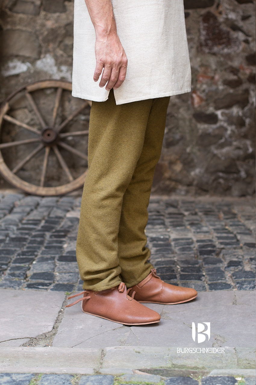 Wool Thorsberg Pants Fenris Autumn Green - Premium Viking-Inspired Wool Trousers for Men | Perfect for LARP, Historical Reenactment & Outdoor Adventures