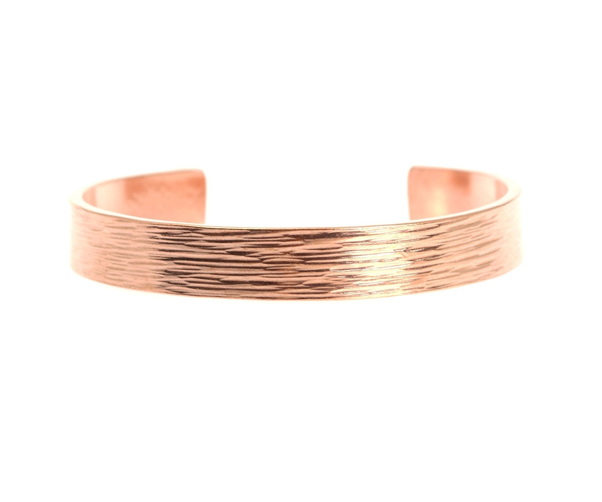 Men's Wide Bark Copper Cuff Bracelet - 10mm Wide Handmade Adjustable Bangle for Men - Perfect for Casual Wear, Gifts & Boho Style Accessories