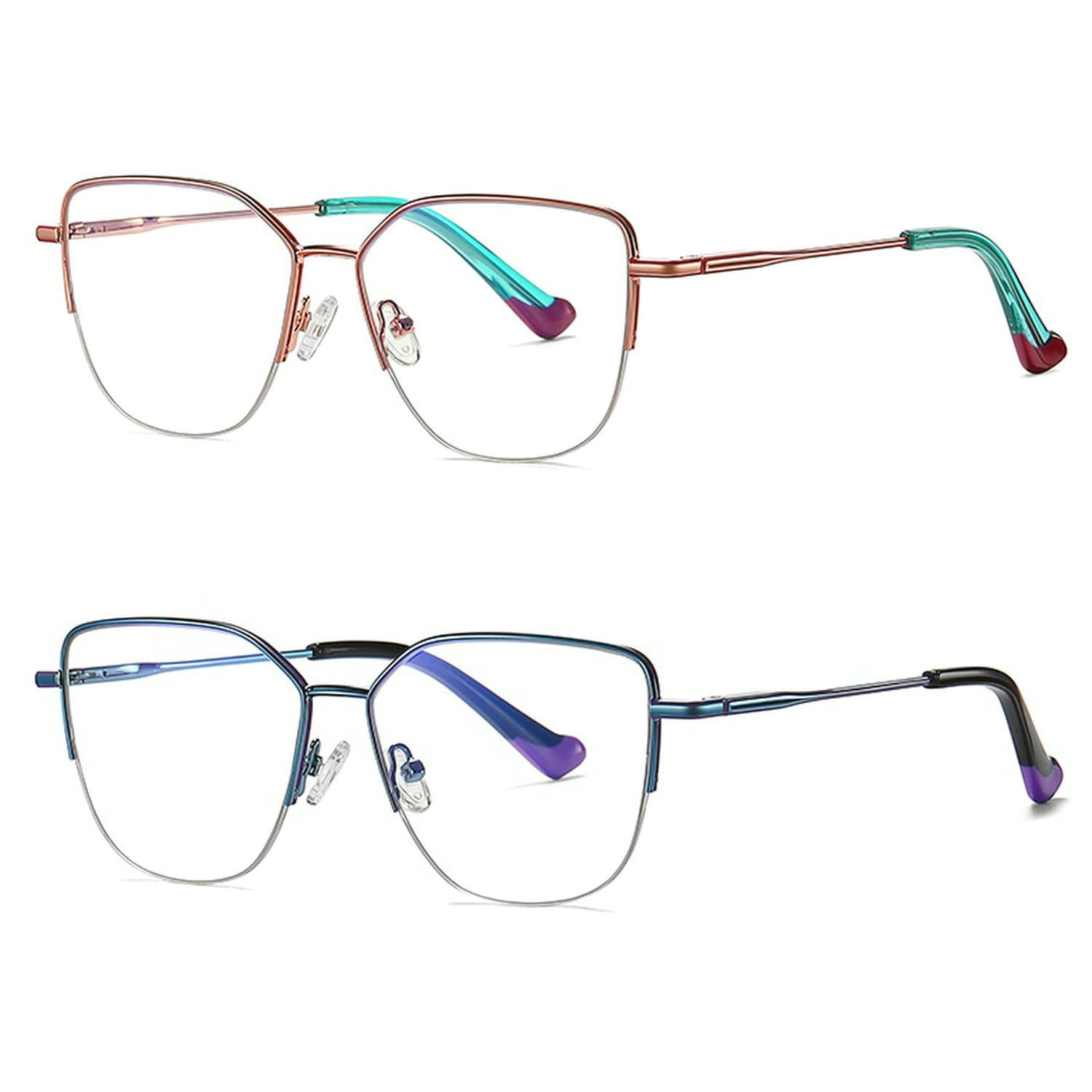 Melrose Cat Eye Glasses for Women - Blue Light Blocking Reading Glasses with Optical Lenses - Stylish Eyewear for Work, Reading & Screen Time