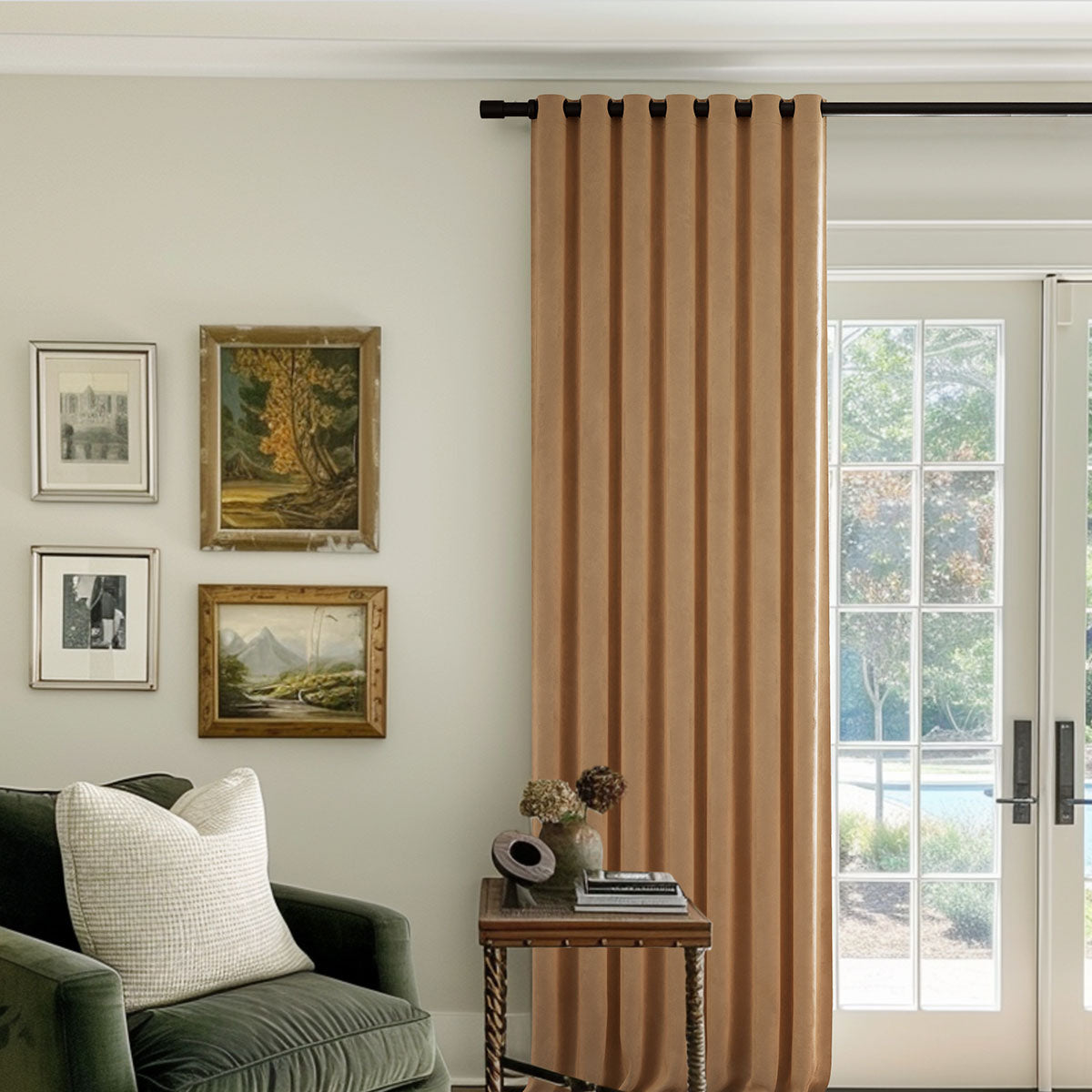 Premium Blackout Curtains - Carbon Grey & Velvet Blackout Drapes for Bedroom, Heavyweight Luxury Grommet Curtains with Light Blocking & Noise Reduction - Perfect for Home Theater, Nursery & Shift Workers
