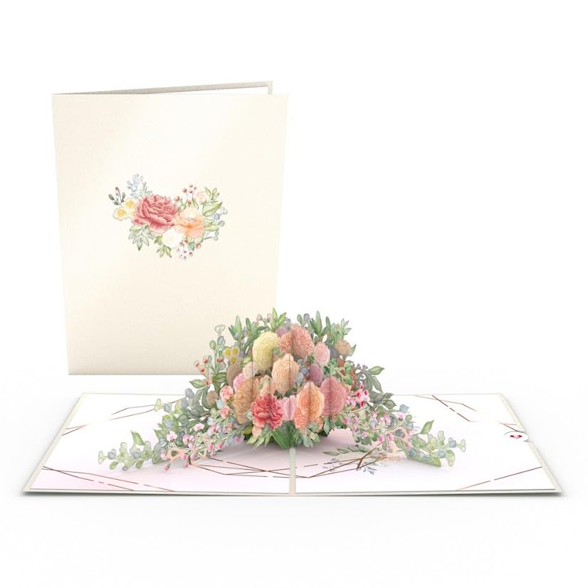 Lovepop 3D Wedding Pop-Up Greeting Card - Floral Design for Anniversaries, Bridal Showers & Congratulations - Perfect for Wedding Invitations, Gifts & Special Occasions