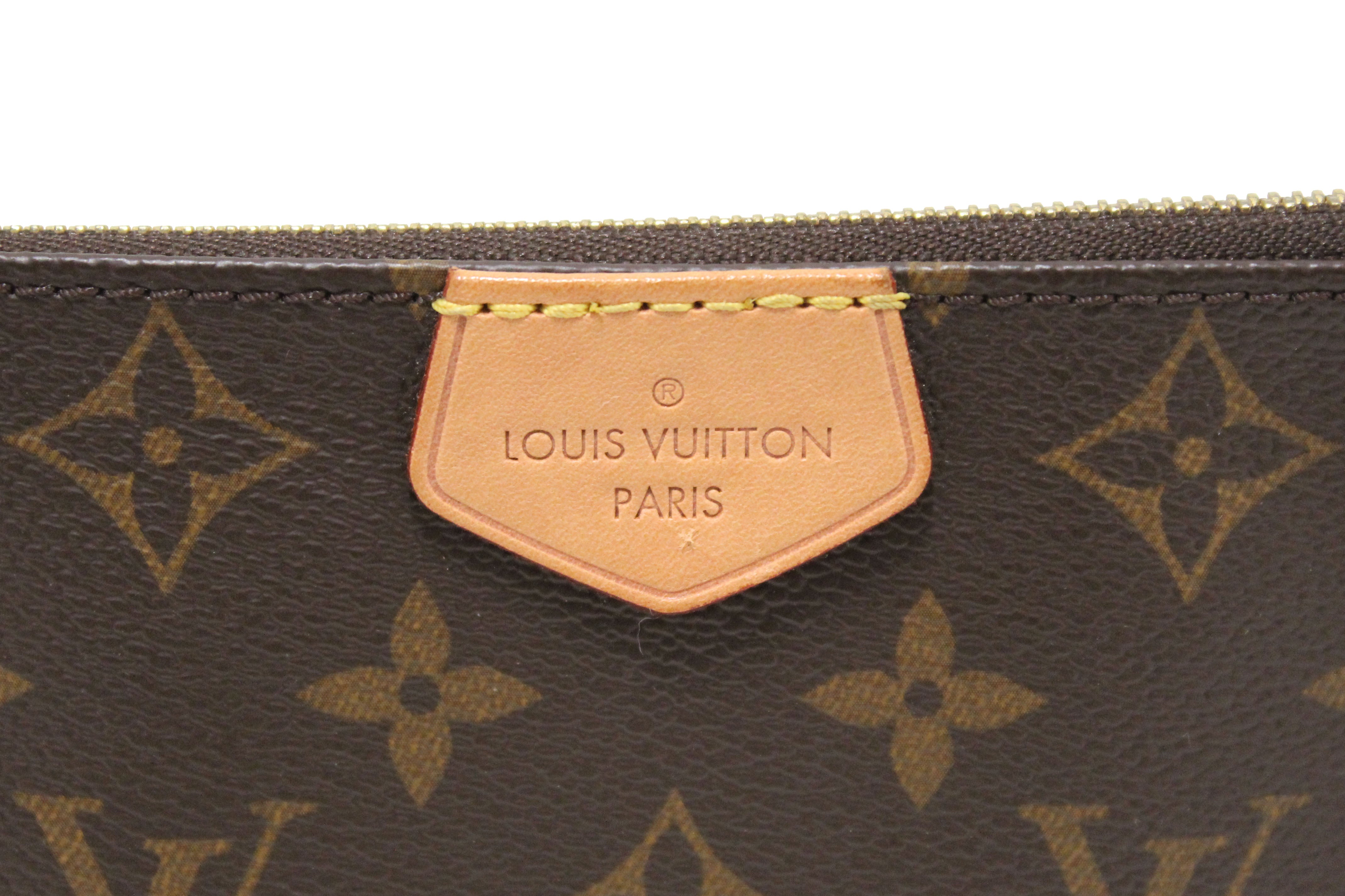 Authentic Louis Vuitton Monogram Multi Pochette Accessories Bag with Light Pink Strap - Luxury Crossbody Bag for Women, Perfect for Date Night, Travel & Everyday Use
