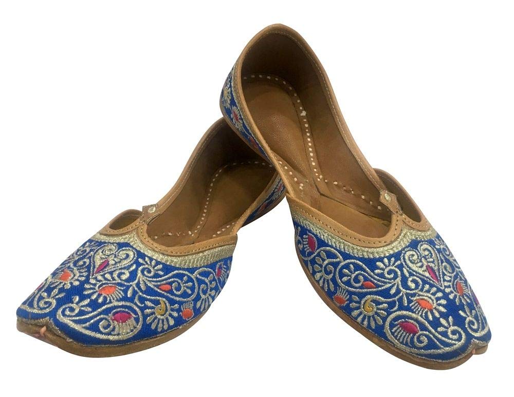 Handmade Jutti Khussa Shoes - Traditional Indian Pakistani Ethnic Flat Sandals for Men & Women - Perfect for Weddings, Parties & Cultural Events