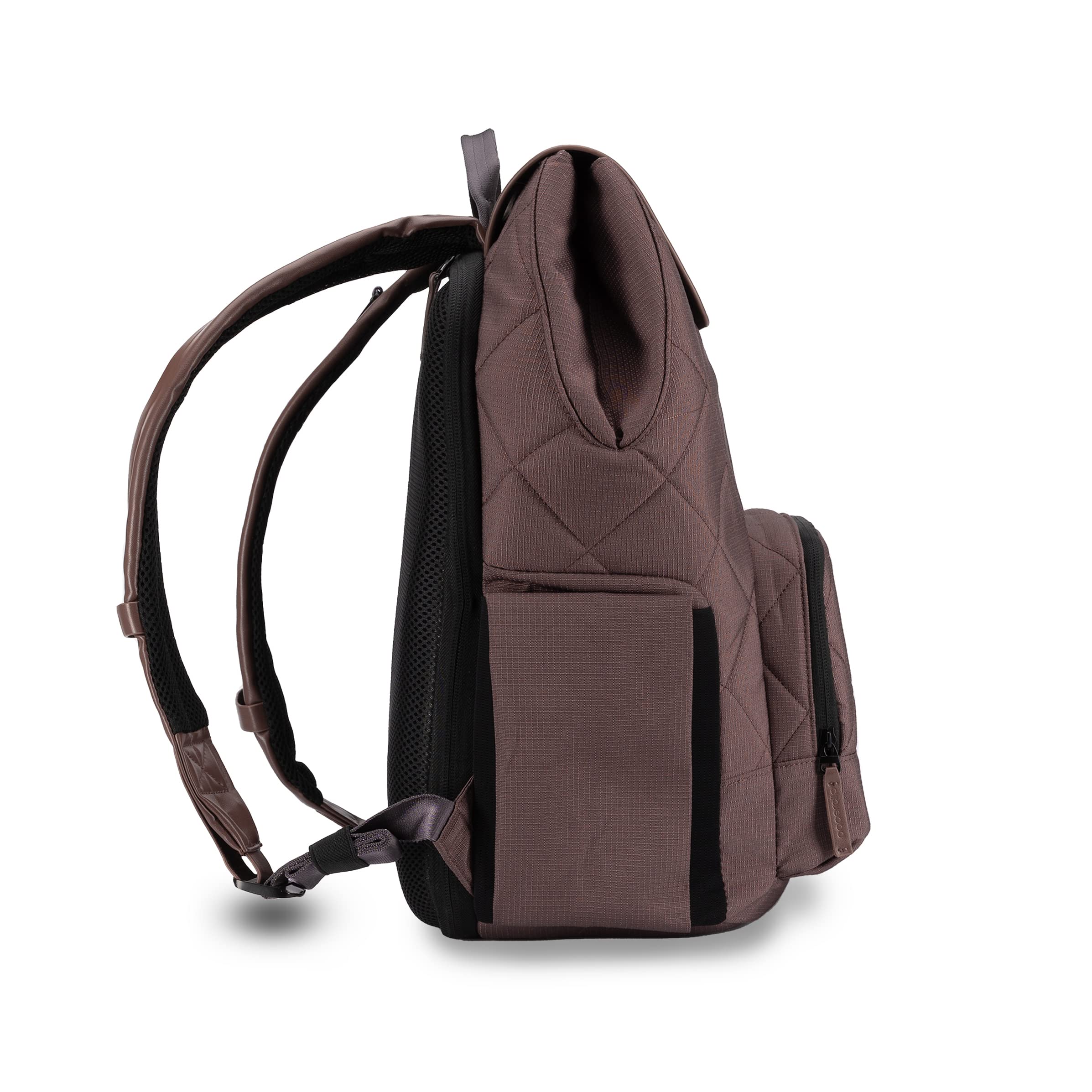 Jojo Diaper Bag Backpack with Fold Out Changing Station - Eco-Friendly Baby Bag for Parents, Waterproof & Spacious (Baked Oak) | Perfect for Travel, Daycare & On-the-Go Parenting