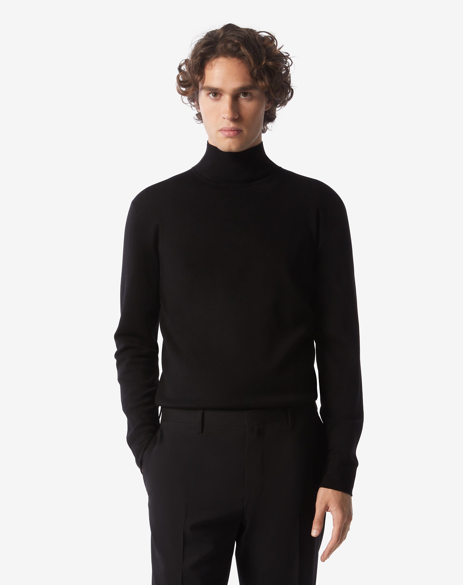 Premium CORNELIANI Extrafine Wool Turtleneck Sweater - Black | Soft & Warm Men's Winter Pullover | Perfect for Office, Date Night & Cold Weather Layering