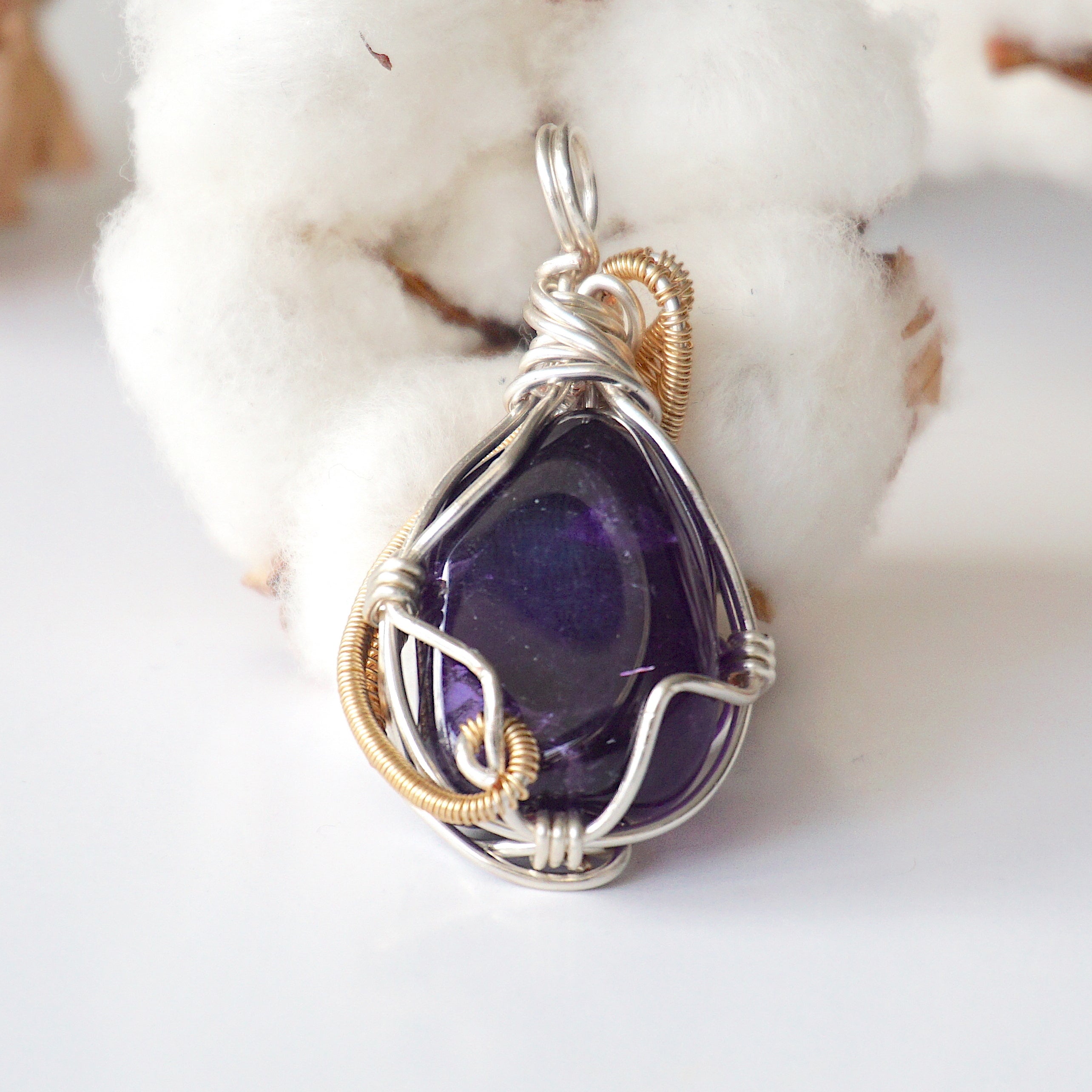 Natural Raw Amethyst Crystal Necklace for Women - Healing Stone Jewelry for Stress Relief & Positive Energy - Perfect for Meditation, Yoga & Spiritual Gifts