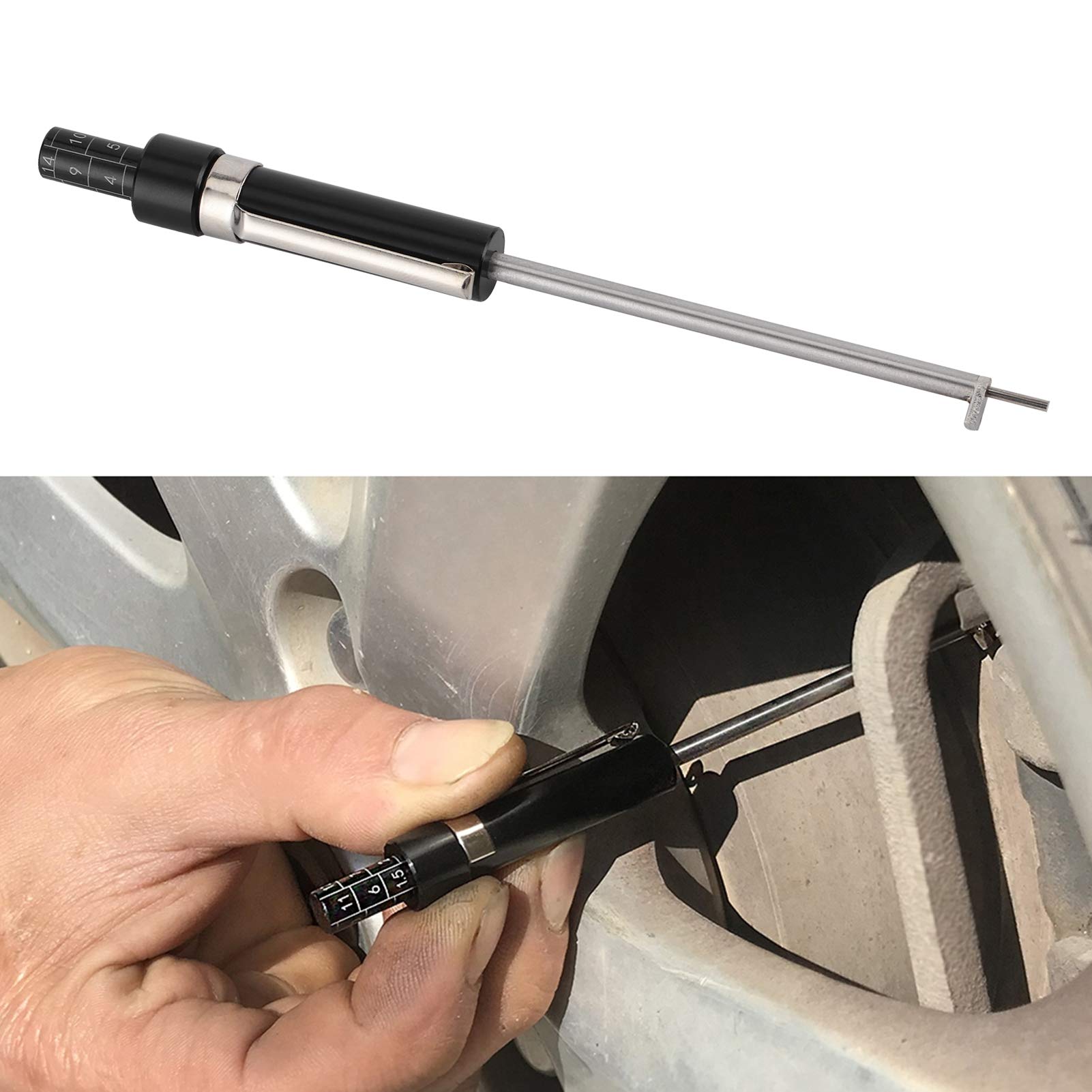 Acouto Brake Pad Measuring Tool - Digital Car Brake Pad Thickness Gauge | Professional Automotive Brake Lining Tester for Vehicles & Trucks | Perfect for Mechanics, DIY Car Maintenance & Auto Repair Shops