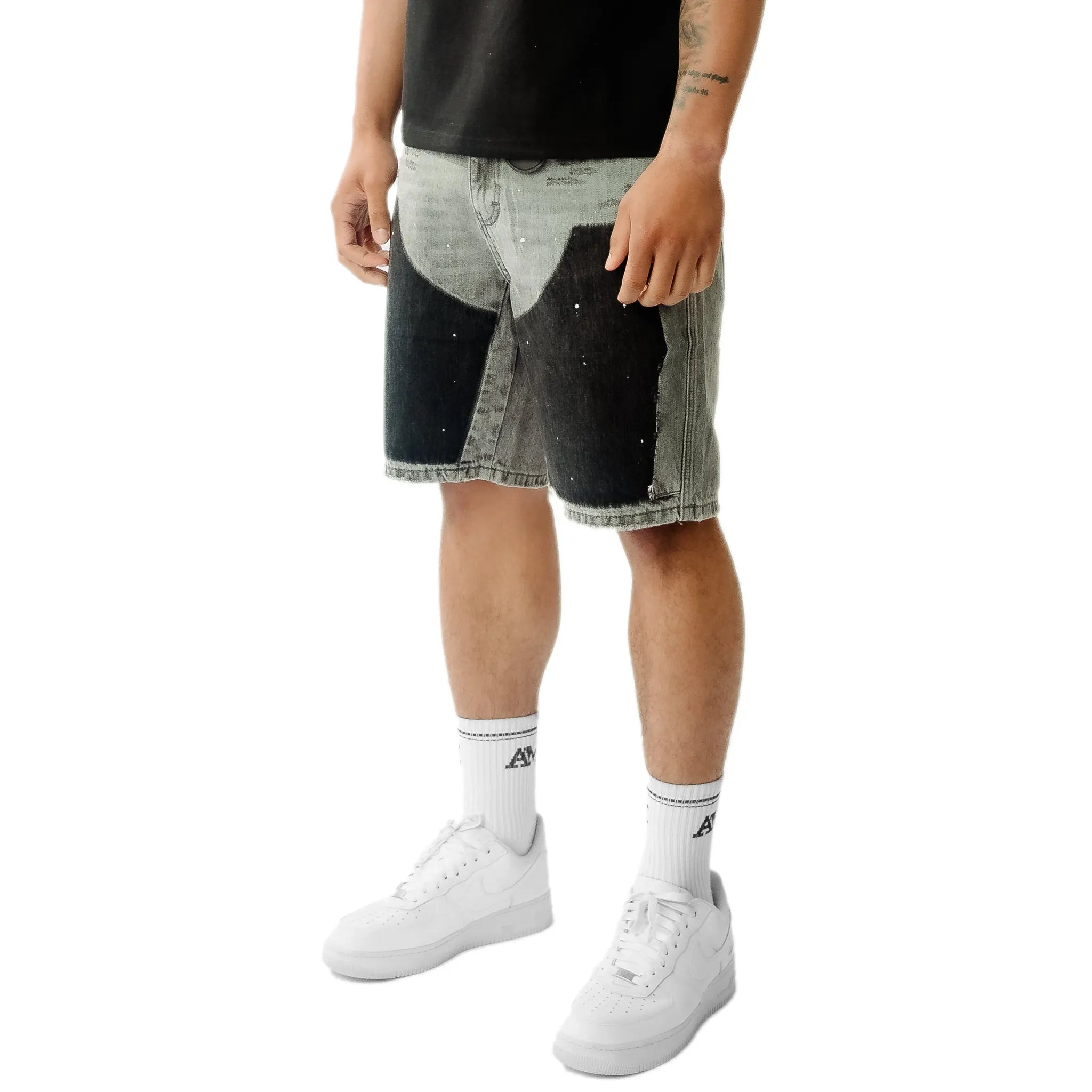 Amicci Adrano Grey Carpenter Shorts for Men - Durable Work Shorts with Multiple Pockets | Perfect for Construction, Hiking & Outdoor Activities