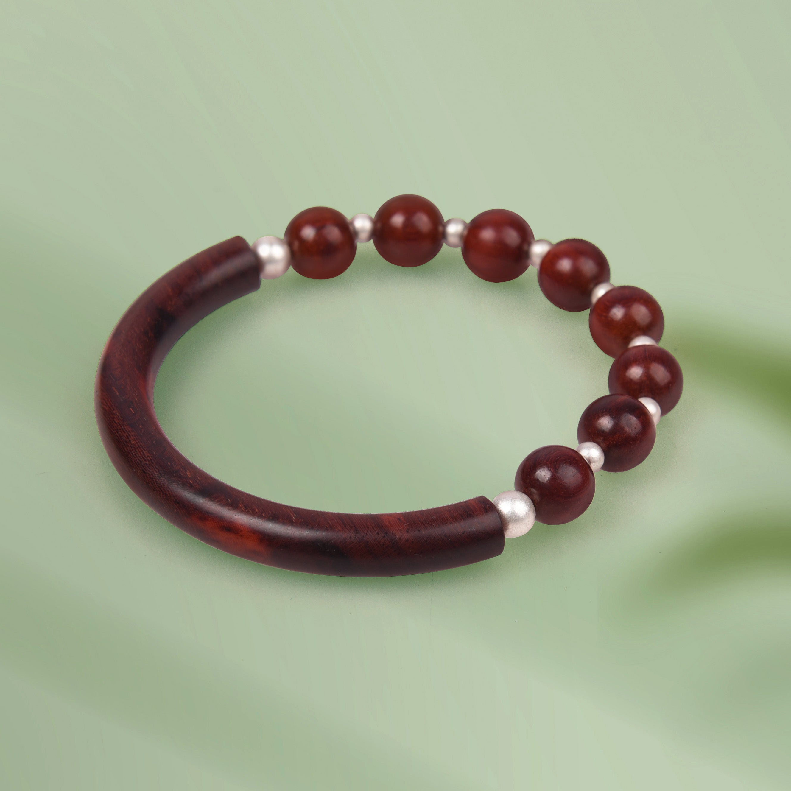 Adjustable Wood Beads Bracelet for Women - Handmade Natural Wooden Bead Jewelry - Perfect for Boho, Yoga & Everyday Wear