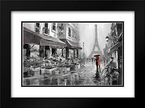 Black Modern Wood Frame with Double Matting