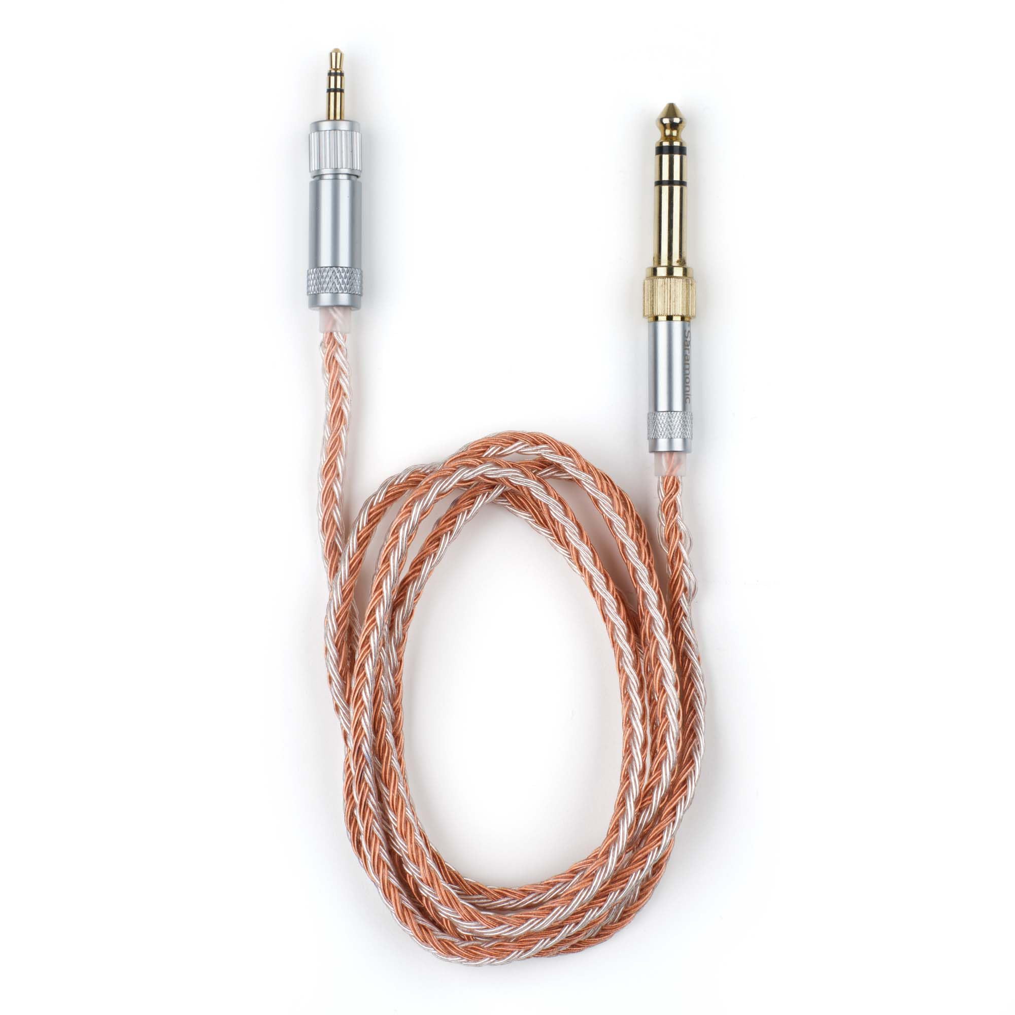 Saramonic Professional Studio Headphones with Coiled & Straight Cables, Velvet & Leather Earpads, 1/4