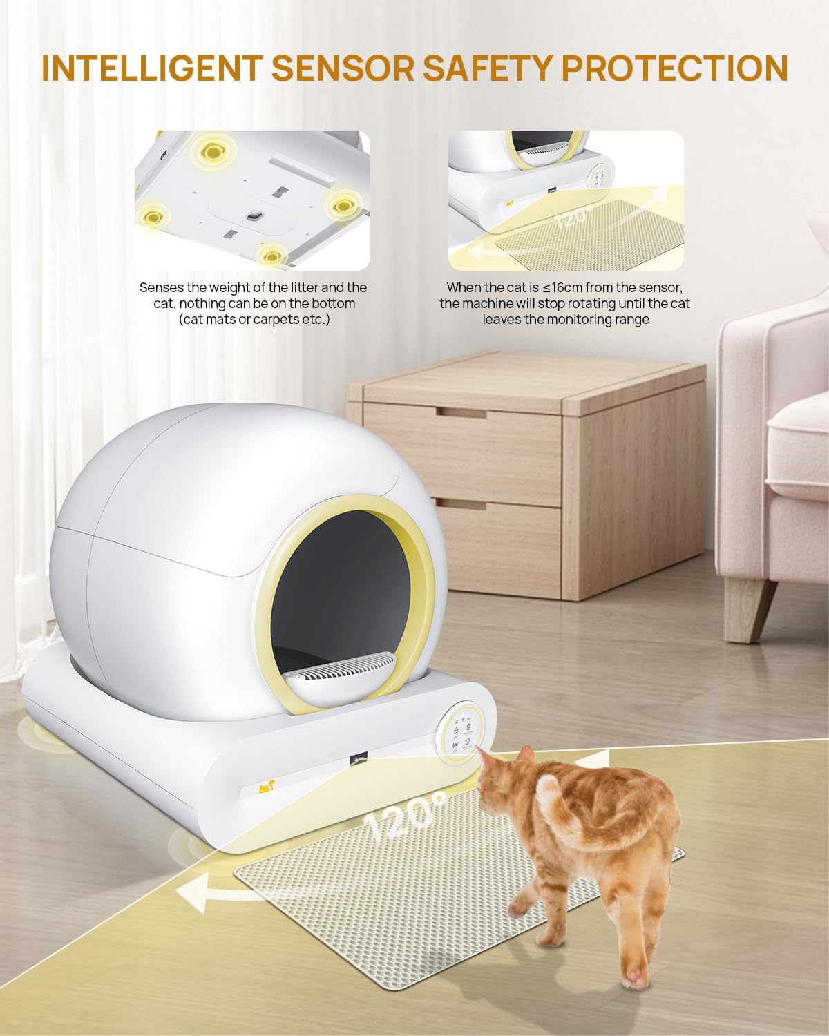 2024 Upgraded Self-Cleaning Litter Box - Automatic Smart Cat Litter Box with APP Control for Multiple Cats | 65L+9L Large Capacity | Odor Control & Waste Removal | Includes Mat & Liner | Perfect for Busy Pet Owners & Multi-Cat Households