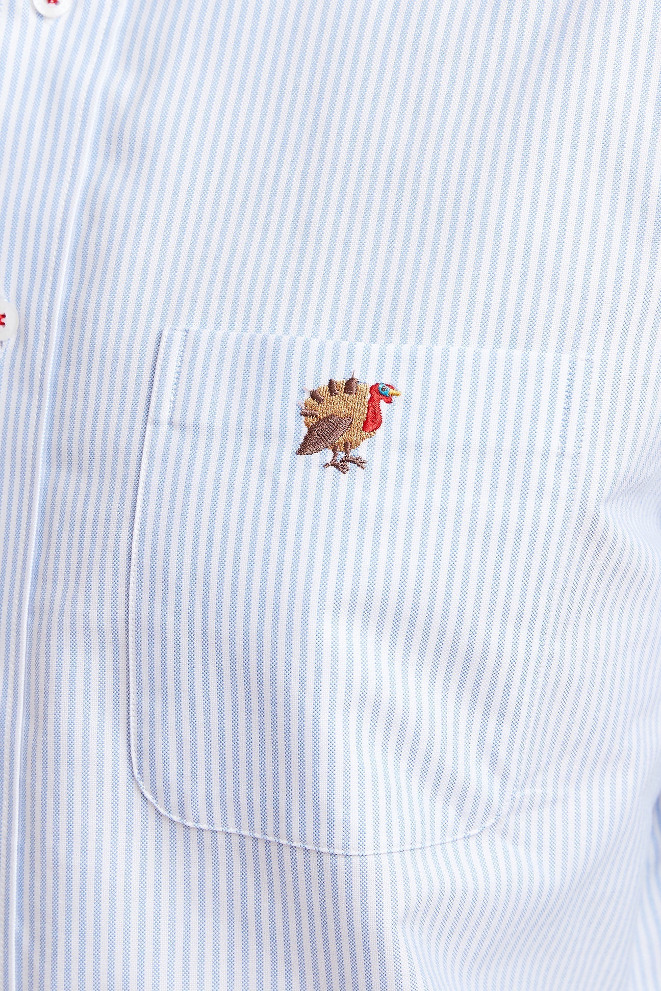Men's Oxford Blue Stripe Chase Shirt - Classic Single Turkey Design for Business Casual & Office Wear