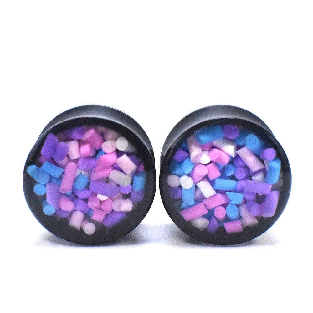 Vibrant Acrylic Chocolate Color Ear Tunnels Plugs & Gauges - Body Jewelry for Ear Stretching - Perfect for Piercing Enthusiasts and Alternative Fashion Lovers