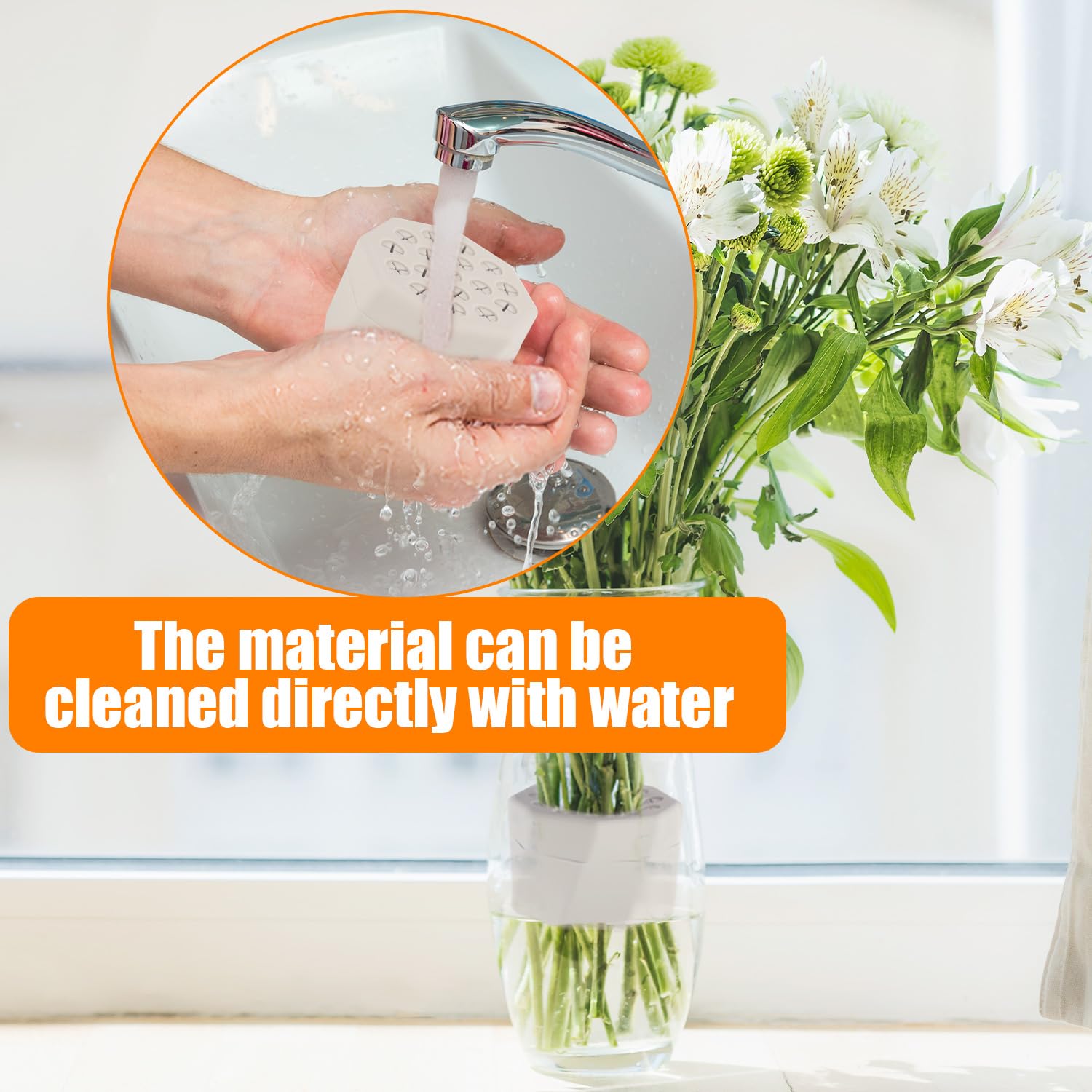**Spiral Ikebana Flower Stem Holder - Silicone Bouquet Arrangement Tool for Home Decor, Vases & Floral Art (Off-White) - Perfect for Weddings, Centerpieces & DIY Floral Designs**