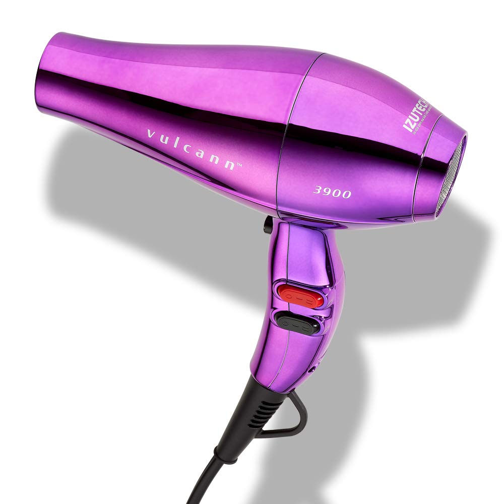 Izutech Vulcann 3900 Professional Hair Dryer 1875W with UV Protection - Fast Drying for Salon & Home Use, Travel-Friendly Blow Dryer