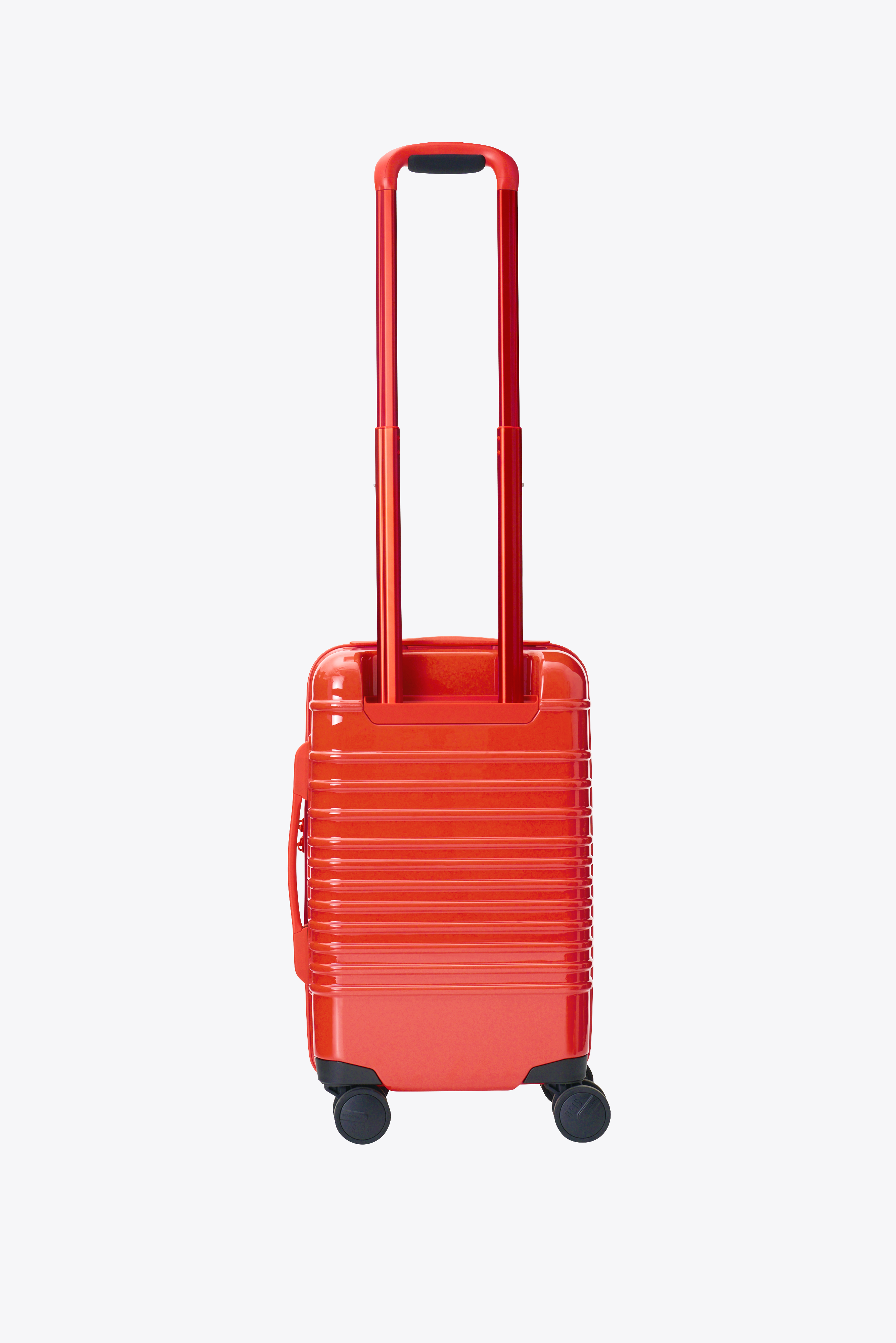 Compact Glossy Flame Carry-On Luggage with Spinner Wheels - Perfect for Air Travel, Business Trips & Weekend Getaways