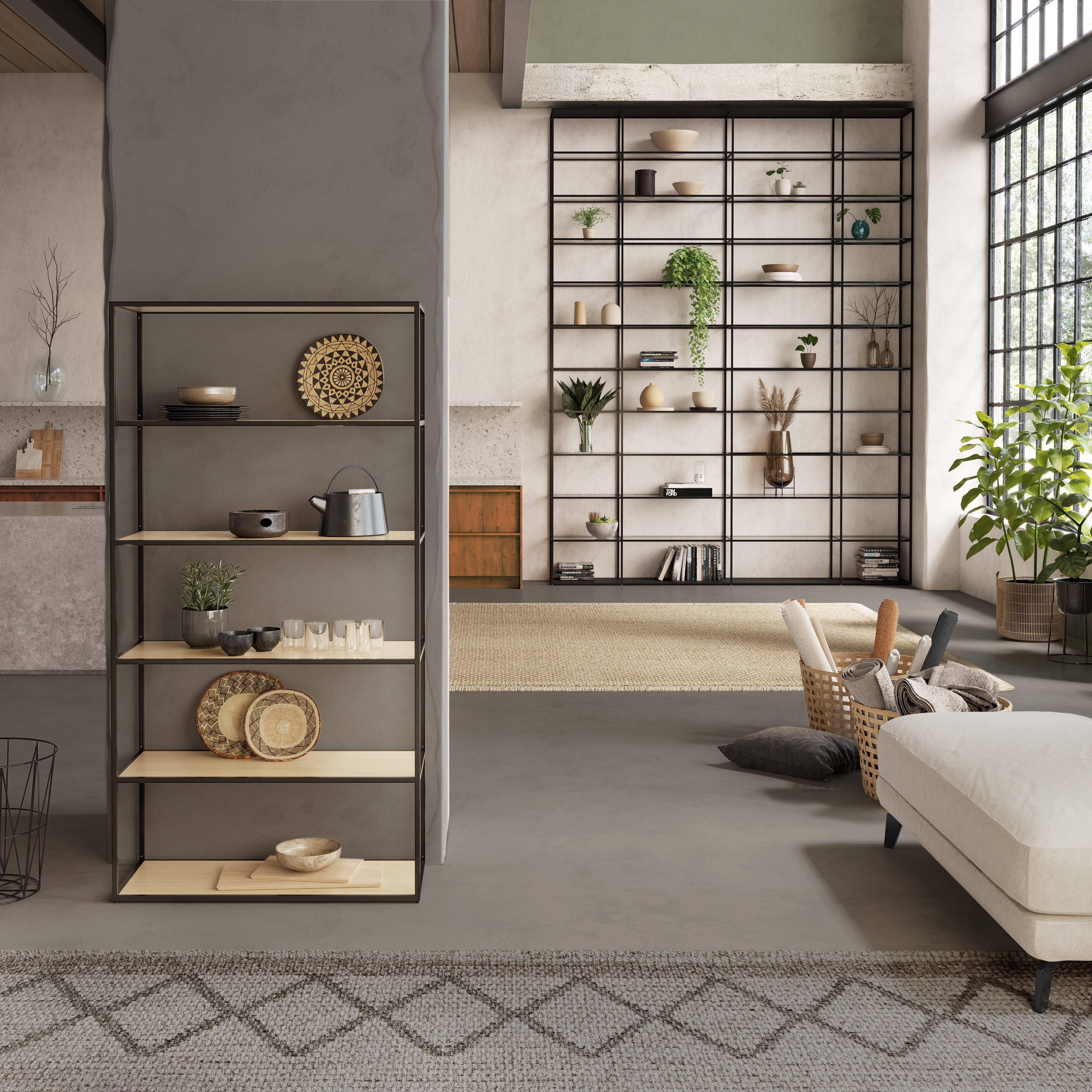 LIUM Decorative Shelving Unit XL 2x6 - Modern Wall Shelf for Living Room, Bedroom & Office Storage - Perfect for Displaying Books, Plants & Home Decor