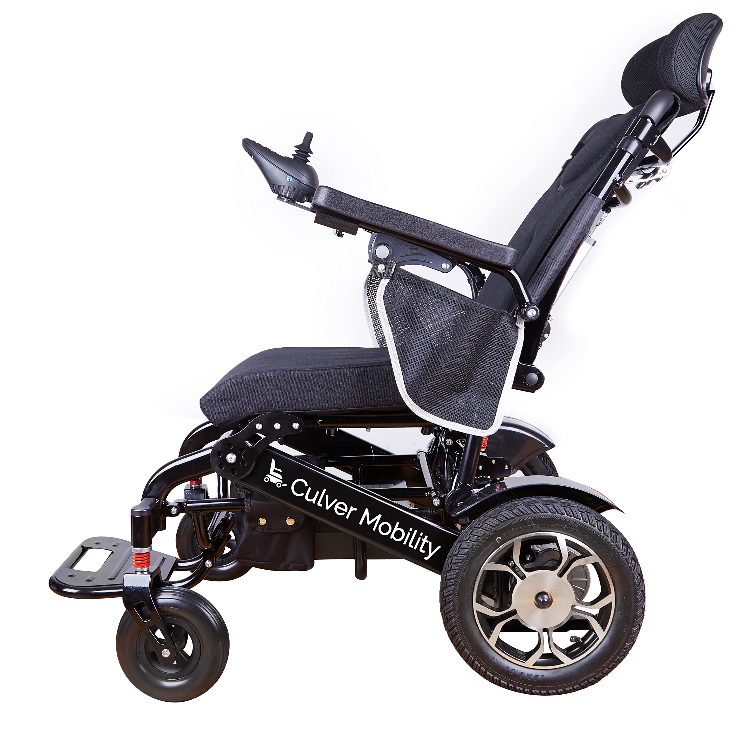 Electric Wheelchair for Adults - Lightweight Foldable Reclining Wheelchair with 500W Motor, 330 lbs Weight Capacity & 13 Mile Range (Black) | Perfect for Indoor/Outdoor Mobility, Travel & Daily Use