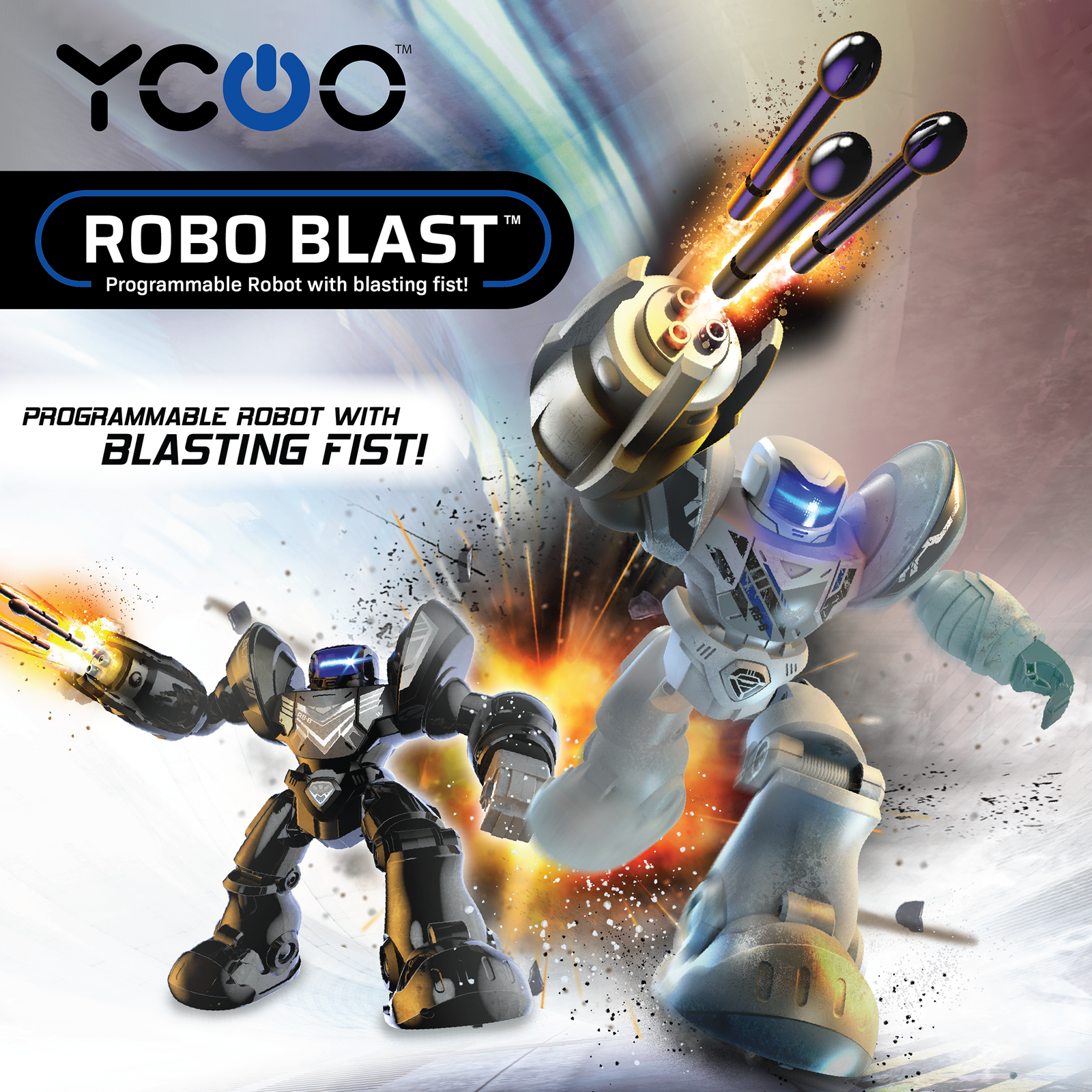 Silverlit YCOO Robo Blast - Interactive Remote Control Robot Toy for Kids with LED Lights & Sound Effects - Perfect for Indoor Play, STEM Learning & Birthday Gifts