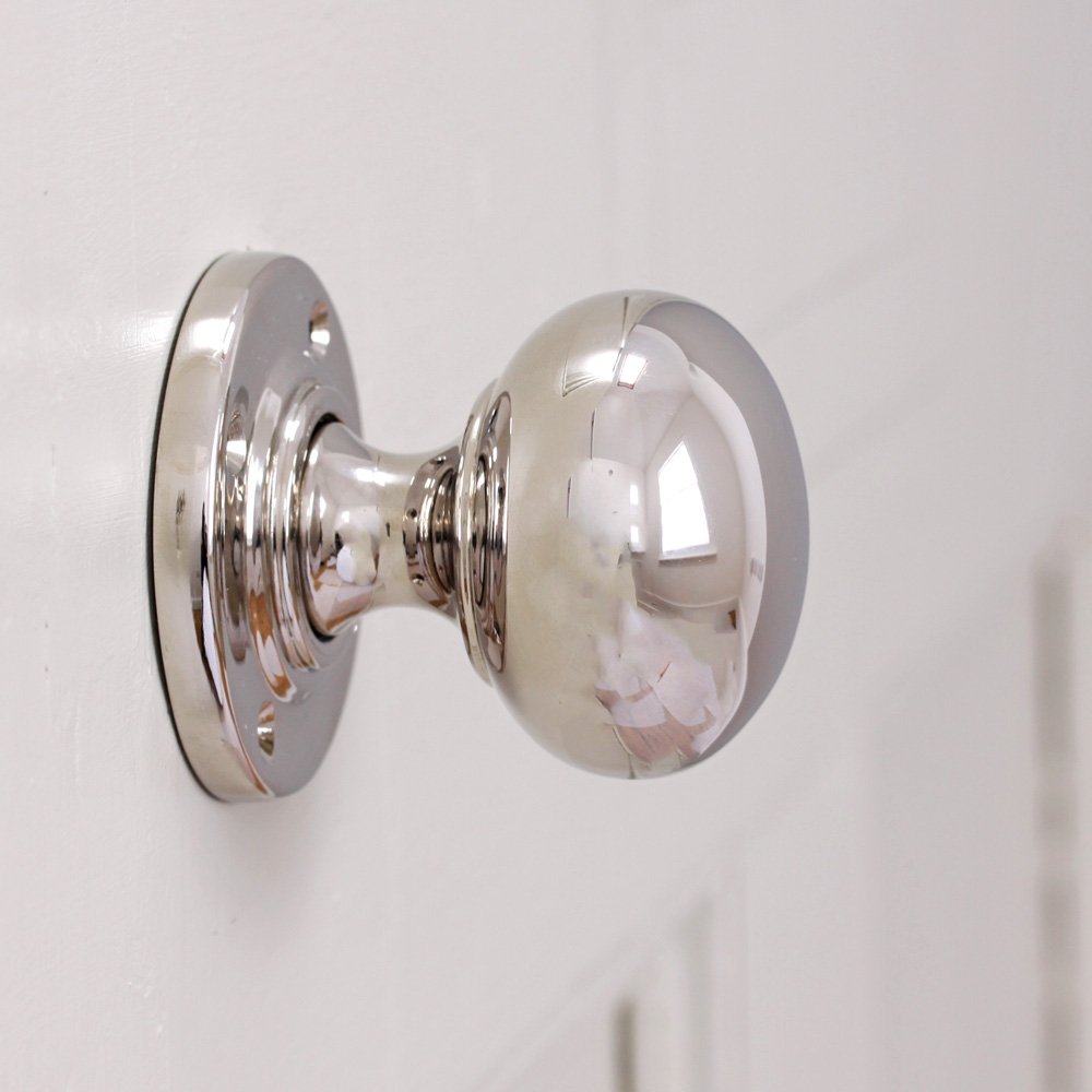 Polished Nickel Large Bun Door Knobs - Premium Cabinet & Drawer Hardware for Home Decor - Perfect for Kitchen, Bathroom & Bedroom Renovations