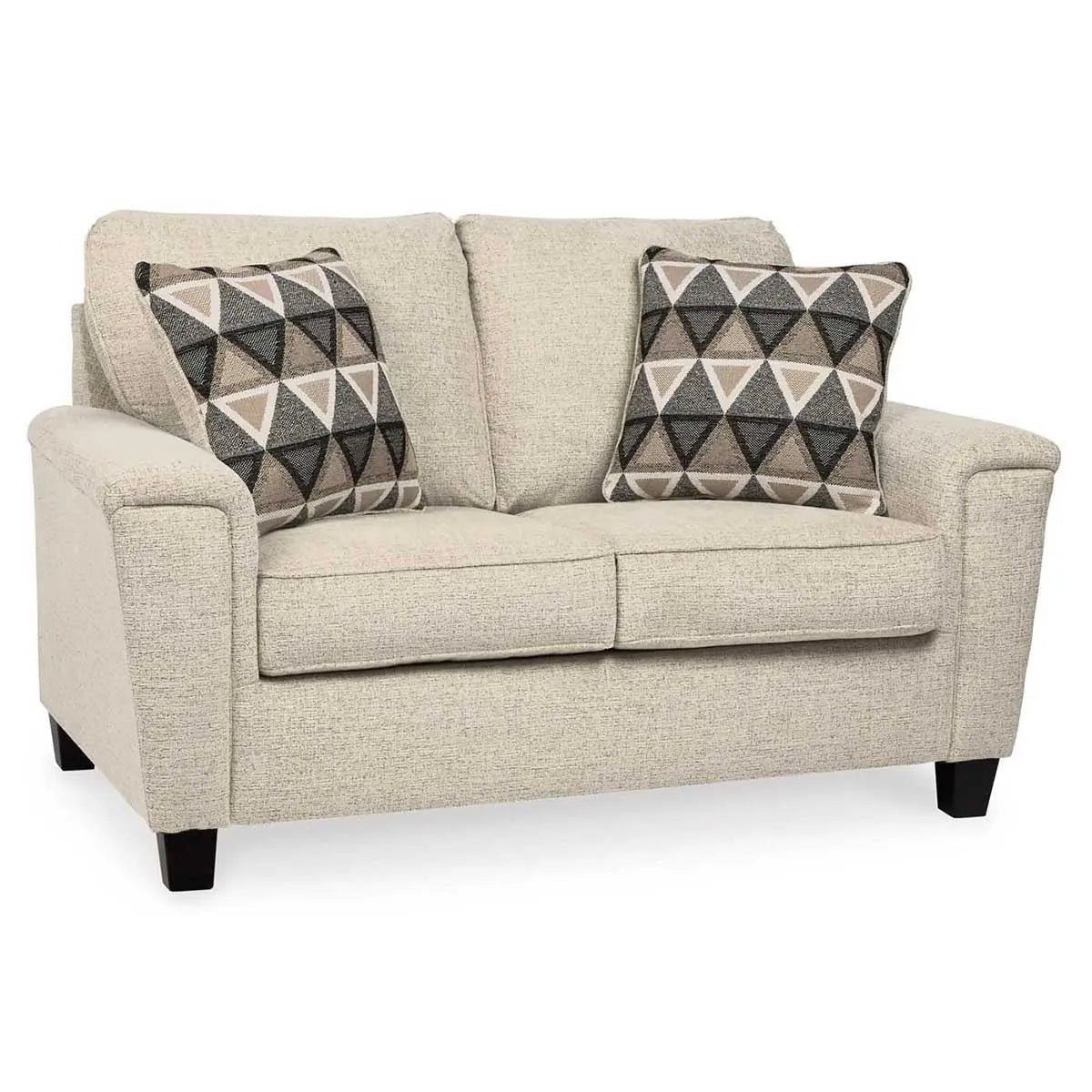 Abinger Loveseat in Natural - Comfortable Two-Seater Sofa for Living Room, Lounge & Small Spaces - Perfect for Apartments, Dorms & Cozy Homes