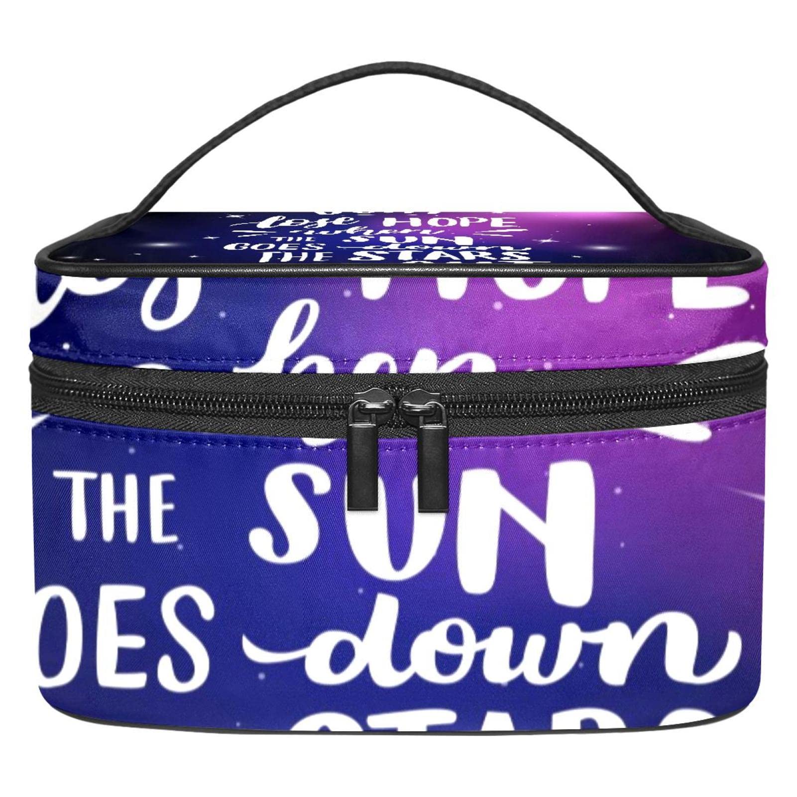 Starry Sky Galaxy Makeup Organizer Bag - Travel Cosmetic Case for Women & Girls, Portable Toiletry Bag with Inspirational Design | Perfect for Travel, Gym & Daily Organization