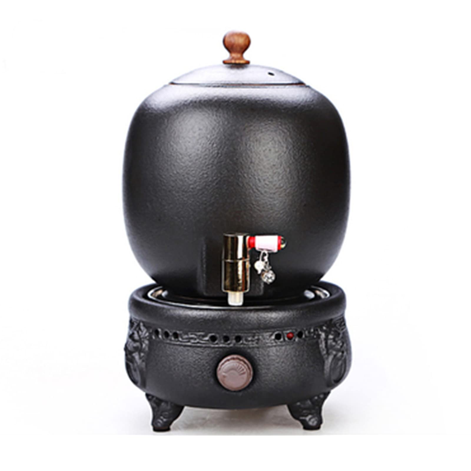 3900ml/6500ml Ceramic Electric Kettle with Rotary Button - 500W Retro Tea Maker & Hot Water Dispenser for Office, Home & Kitchen - Perfect for Brewing Tea, Coffee & Instant Meals