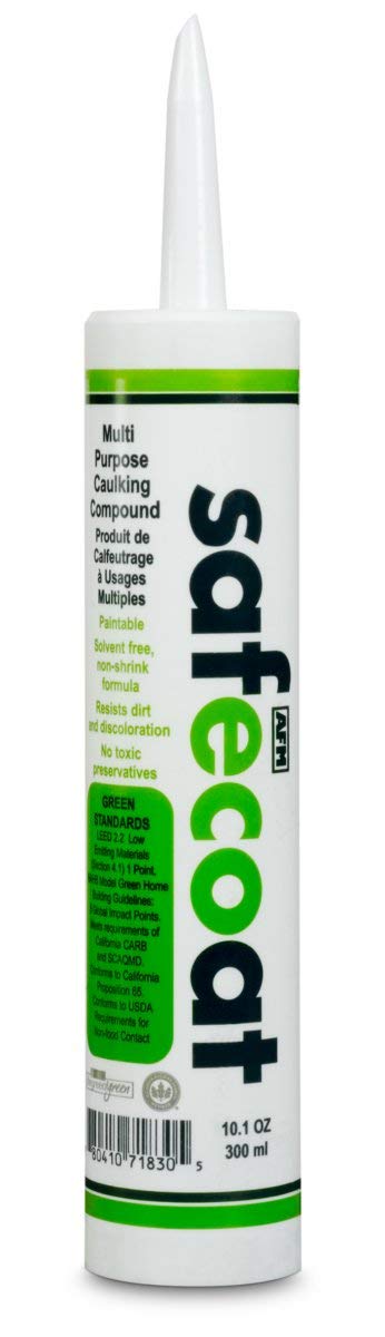 AFM Safecoat Multi-Purpose Caulking Compound - 10oz Tube (Case of 12) | Non-Toxic, Low VOC Sealant for Home & Commercial Use - Perfect for Gaps, Cracks & Joints in Bathrooms, Kitchens & Windows (AFM-71830)