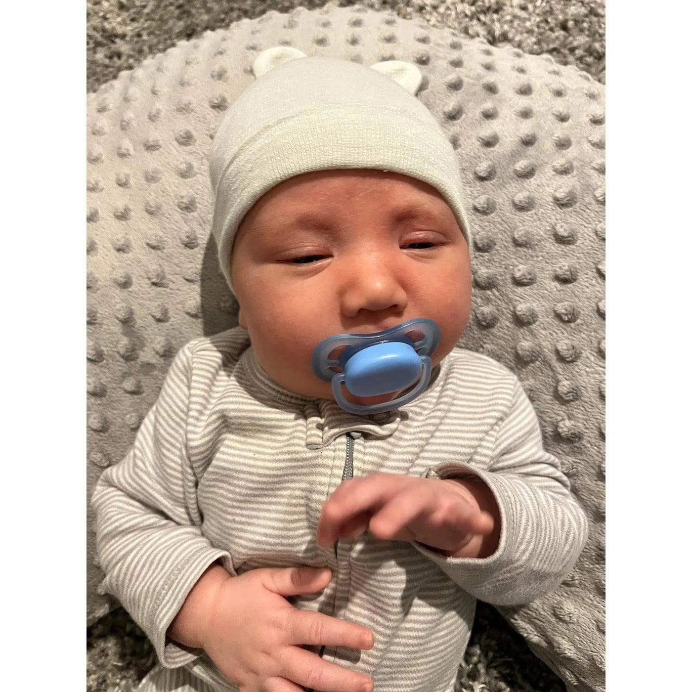 Adorable Newborn Baby Hat with Ears - Soft & Cozy White Infant Beanie for Newborns & Toddlers | Perfect for Photography, Hospital, and Winter Outfits