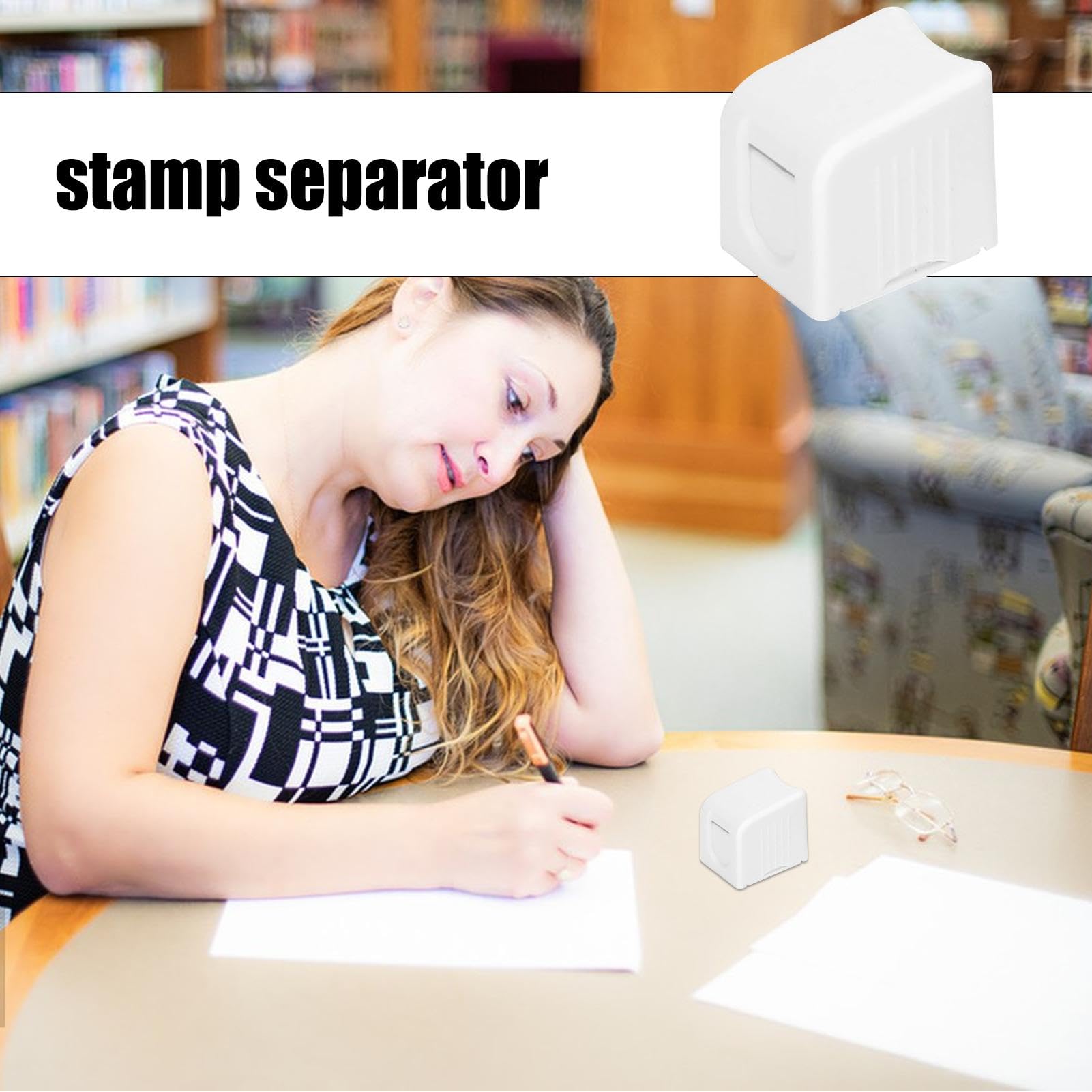 Stamp Holder Box for Home & Office - Convenient Stamp Organizer & Dispenser for Mailing, Letters, Envelopes | Durable Stamp Storage Solution for Tabletop, Desk, or Craft Room Use