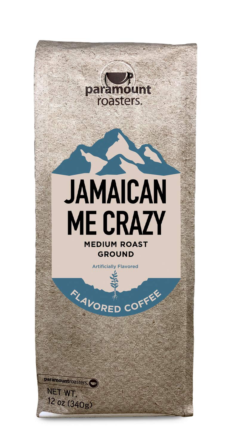 Paramount Roasters Jamaican Me Crazy Flavored Ground Coffee - Medium Roast 12 oz | Premium Coffee Beans for Home Brewing, Office & Gifts | Paramount Coffee Company