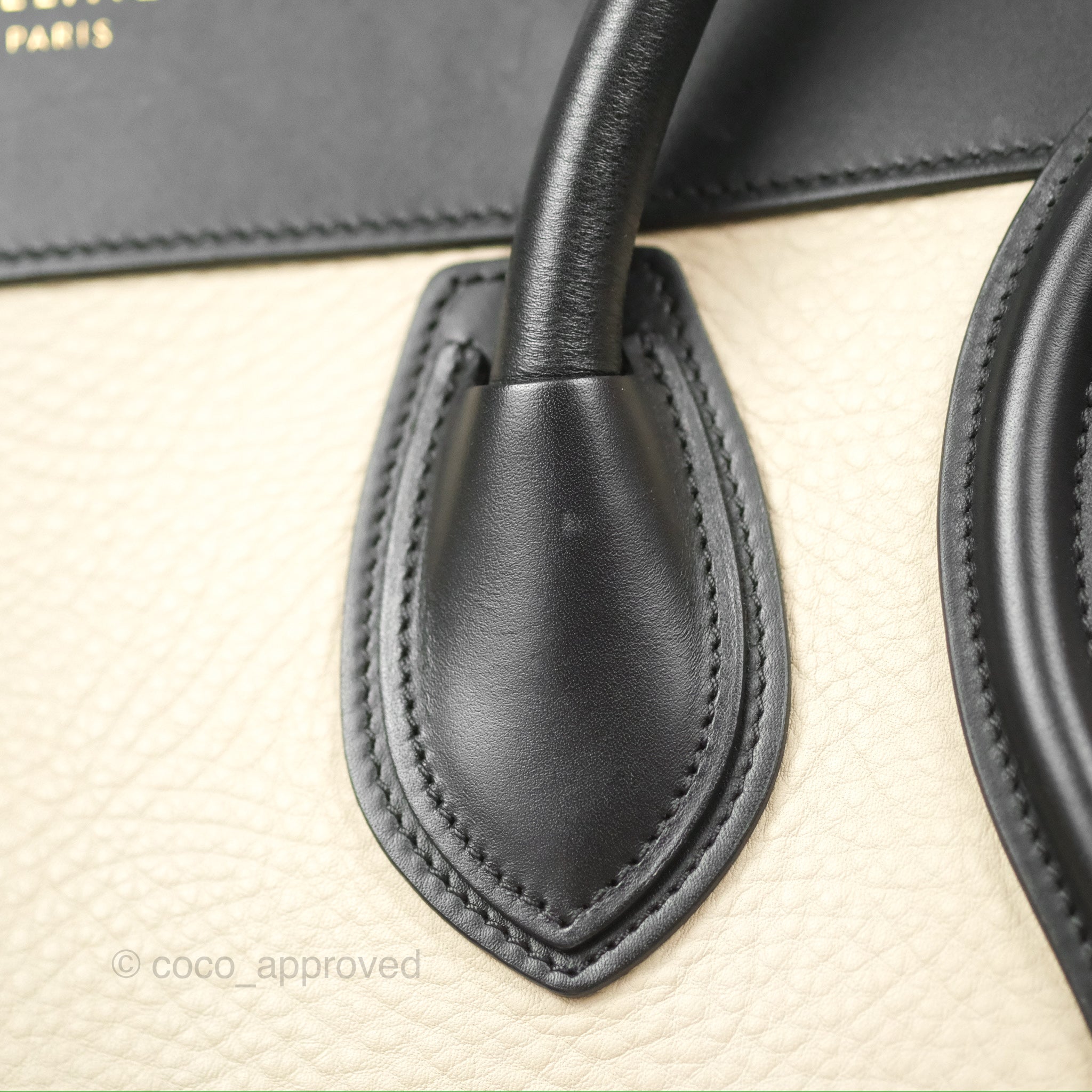 Celine Mini Luggage Bag in Black, Brown & Ivory Calfskin Leather - Perfect for Travel, Work & Everyday Luxury Handbag